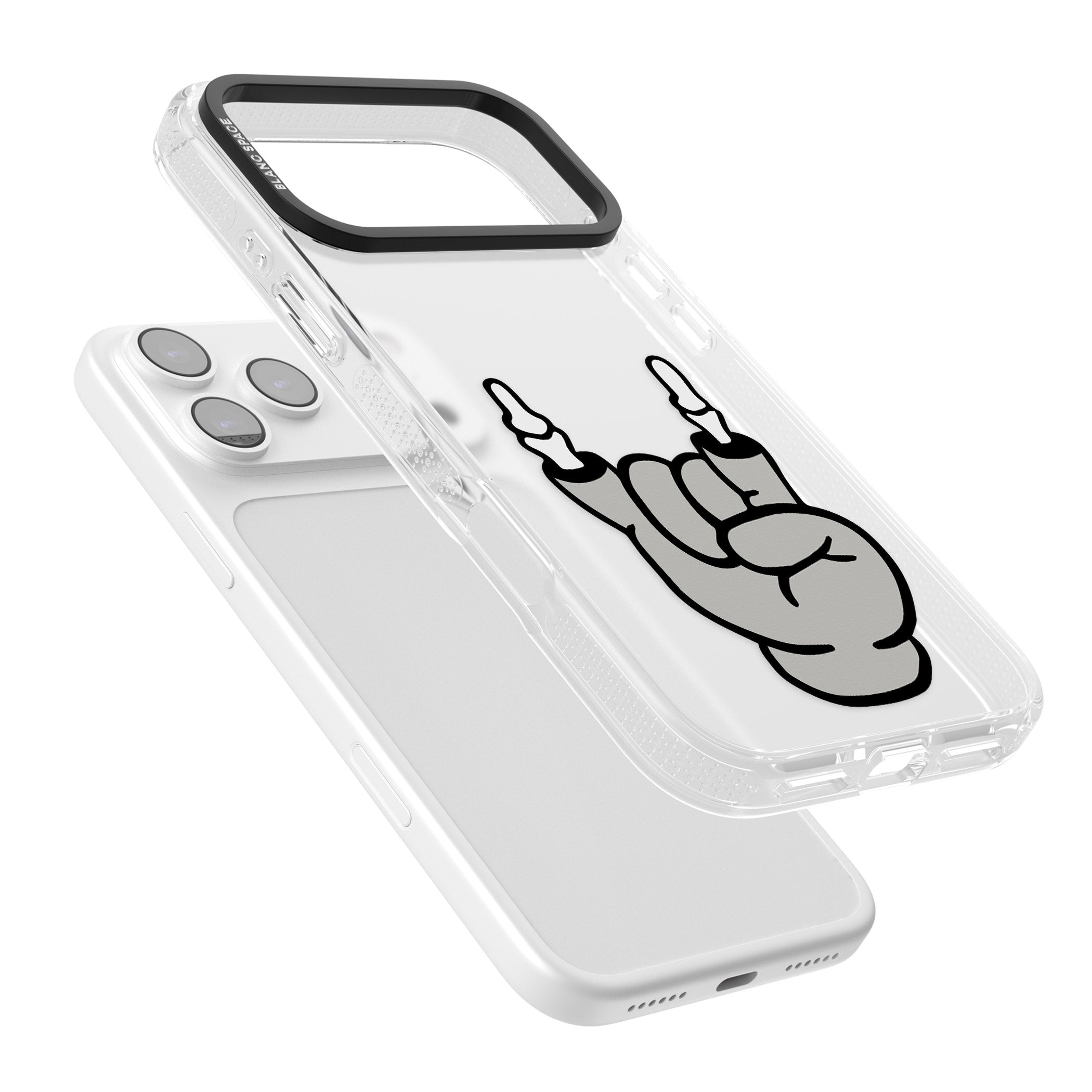 Rock 'Til You Drop iPhone 17 Pro Impact Air Clear Phone Case Colours