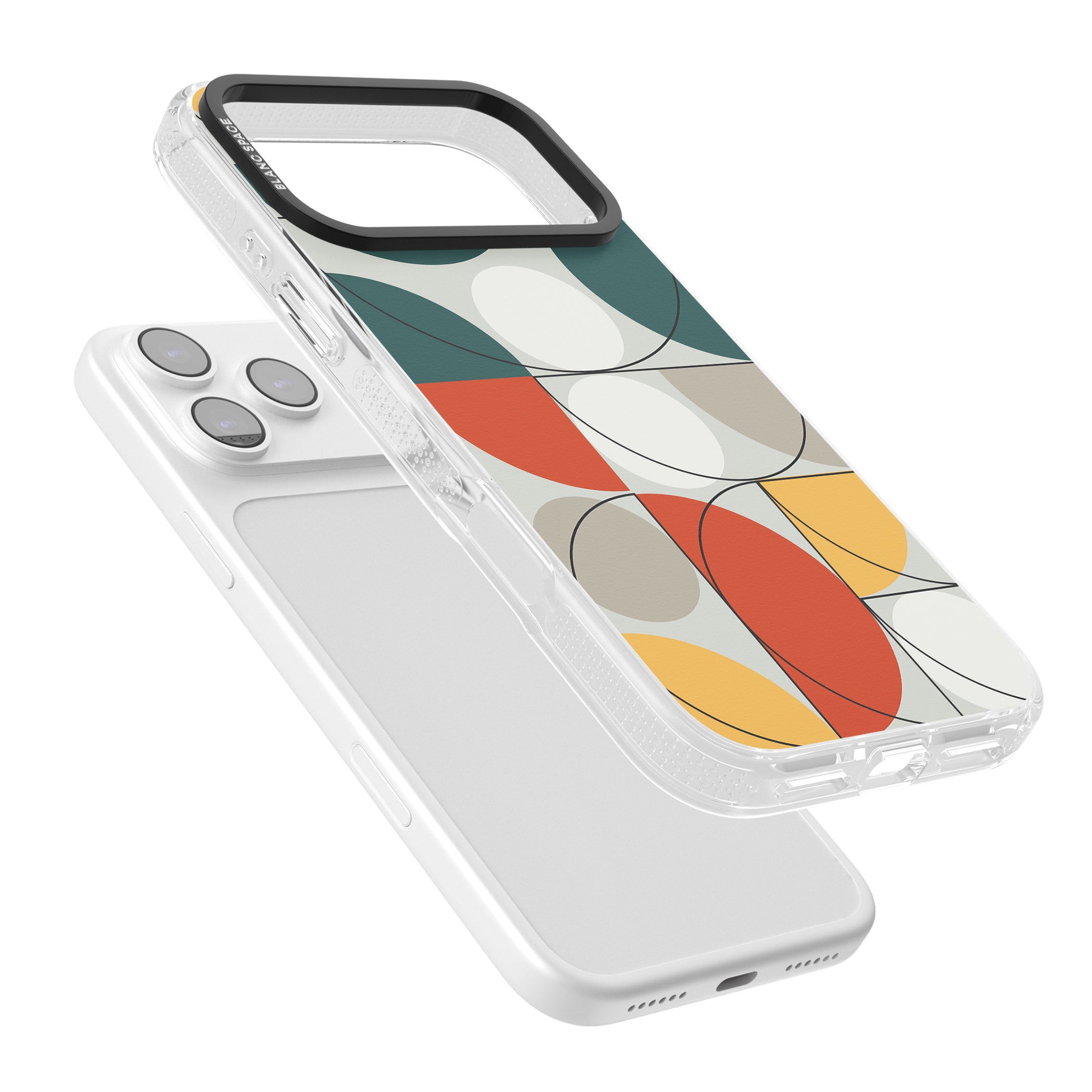 Modern Abstract Circle iPhone 17 Pro Impact Air Clear Phone Case Colours