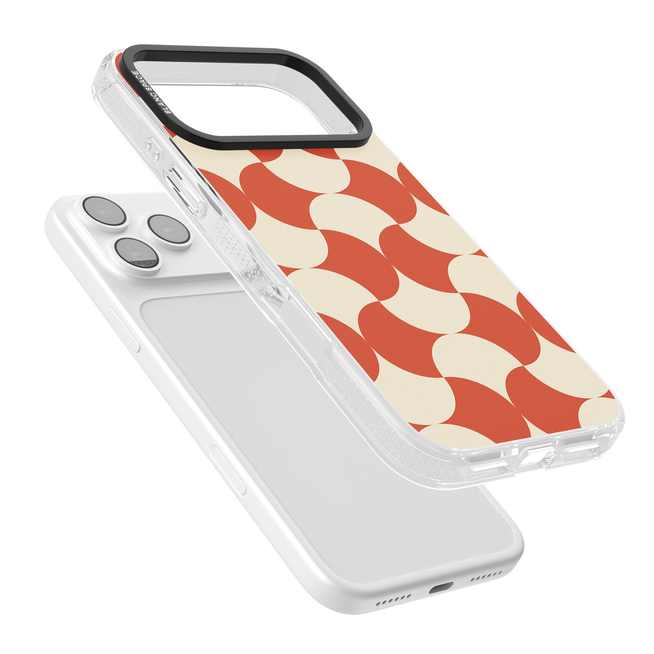 Abstract Retro Shapes iPhone 17 Pro Impact Air Clear Phone Case Colours