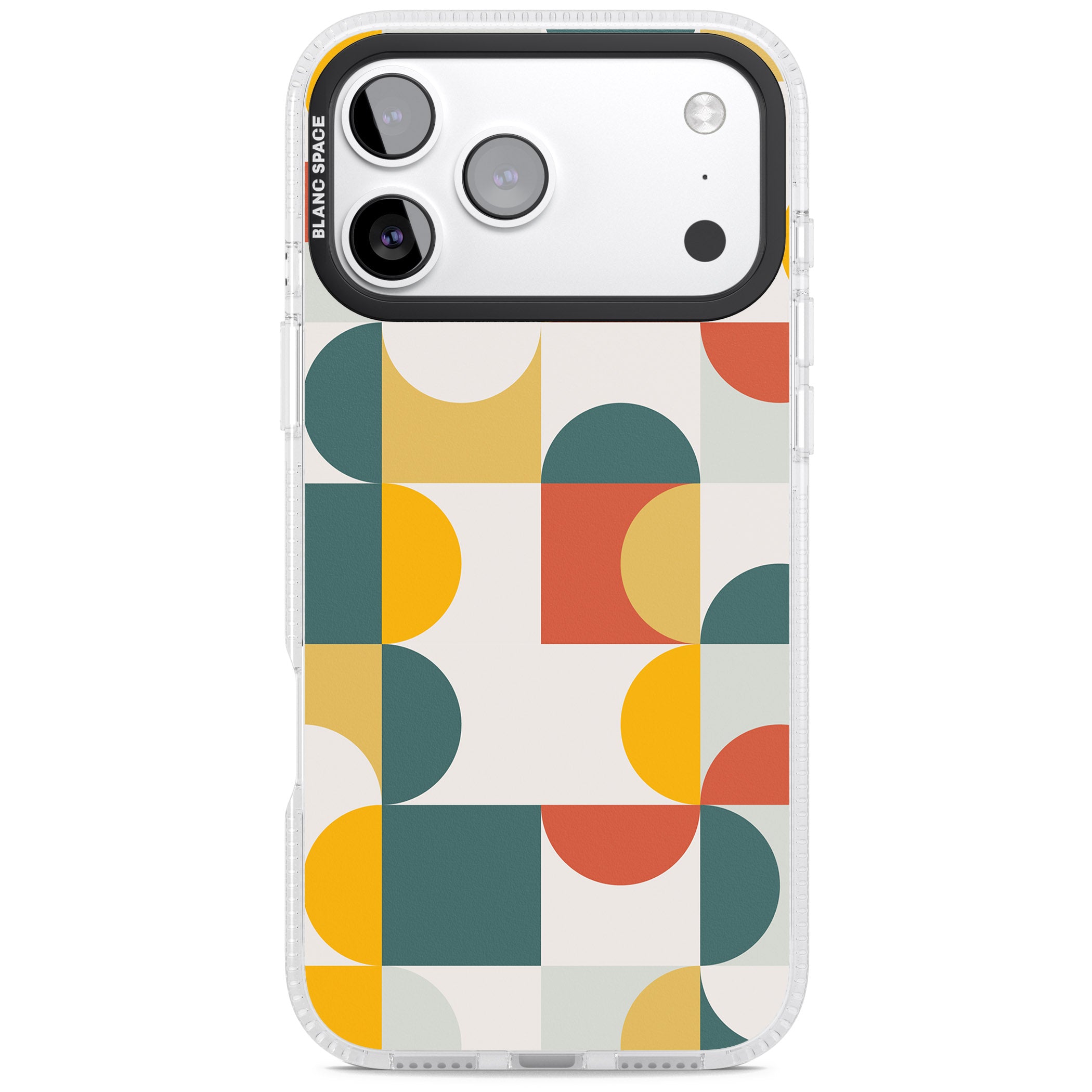 Retro Color Blocks iPhone 17 Pro Impact Air Clear Phone Case