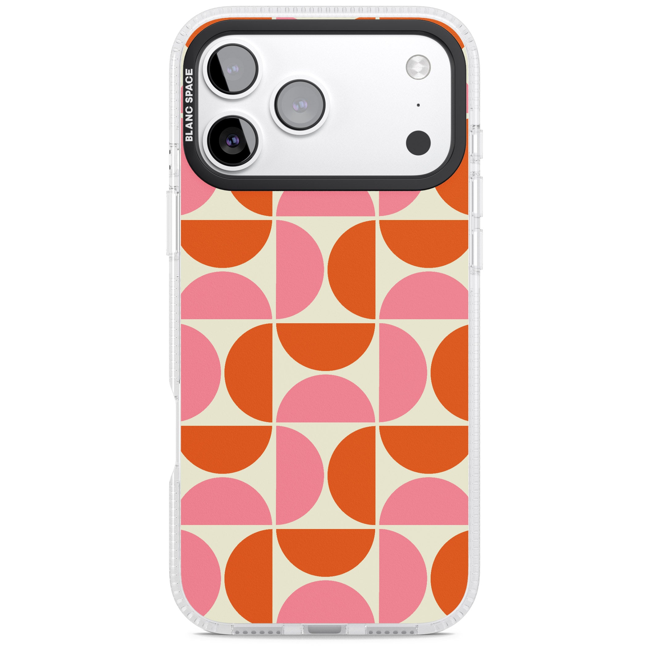 Retro Half Circle Pattern iPhone 17 Pro Impact Air Clear Phone Case