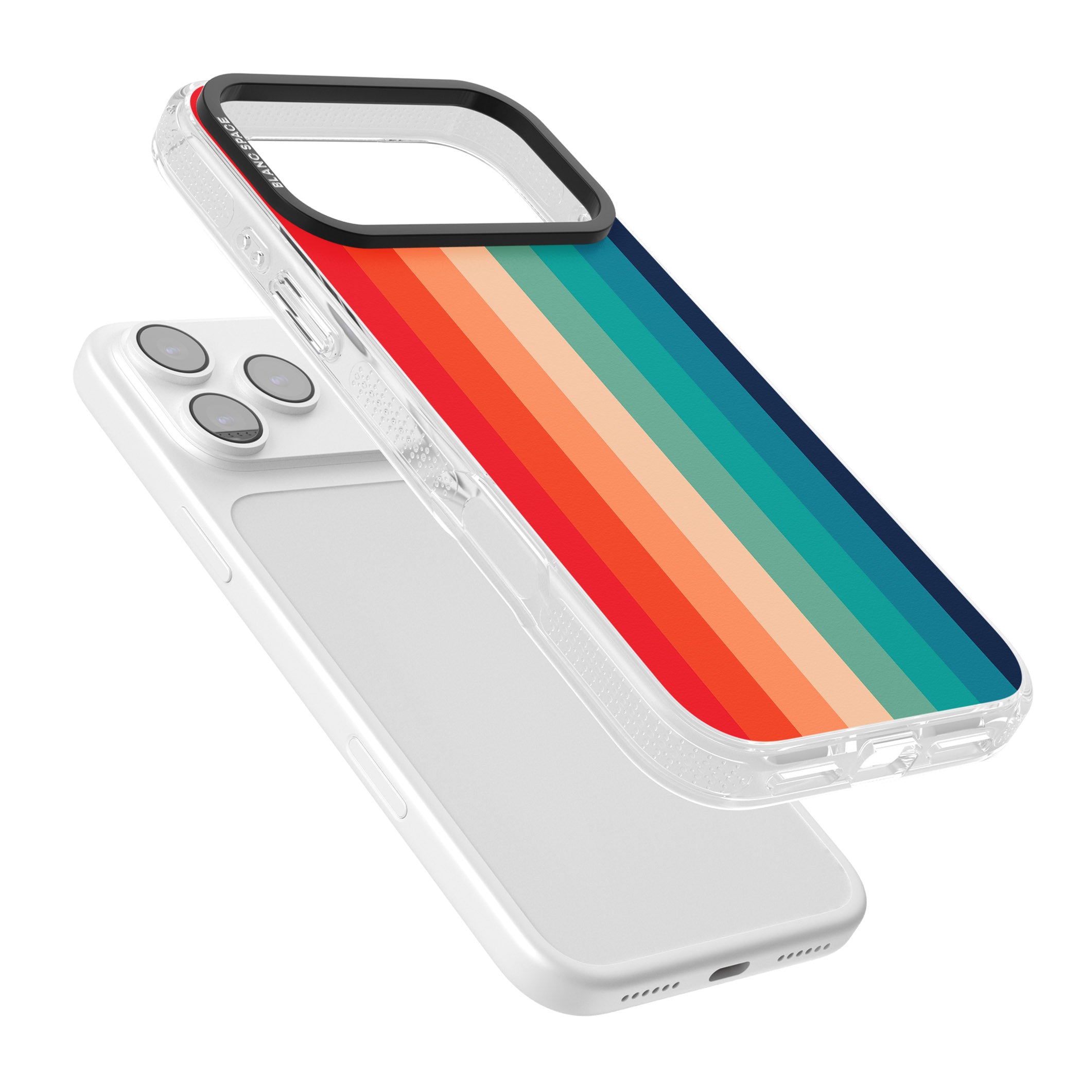 Retro 70'S Colour Palette iPhone 17 Pro Impact Air Clear Phone Case Colours