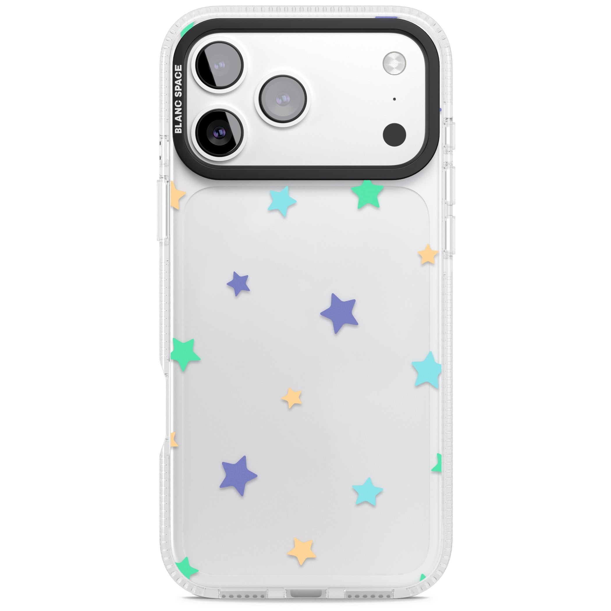 Pastel Star Pattern iPhone 17 Pro Impact Air Clear Phone Case