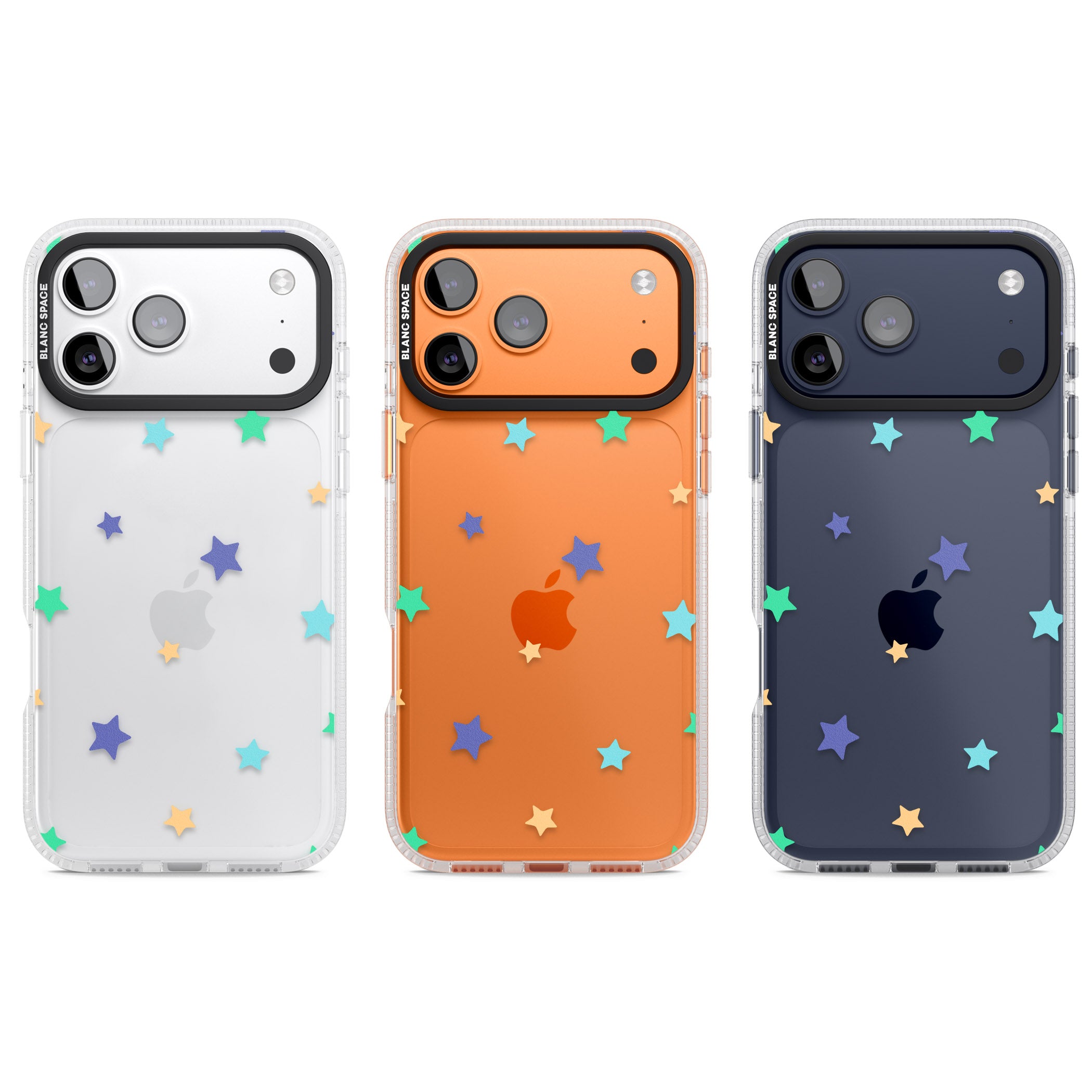 Pastel Star Pattern iPhone 17 Pro Impact Air Clear Phone Case APT Impact Protection
