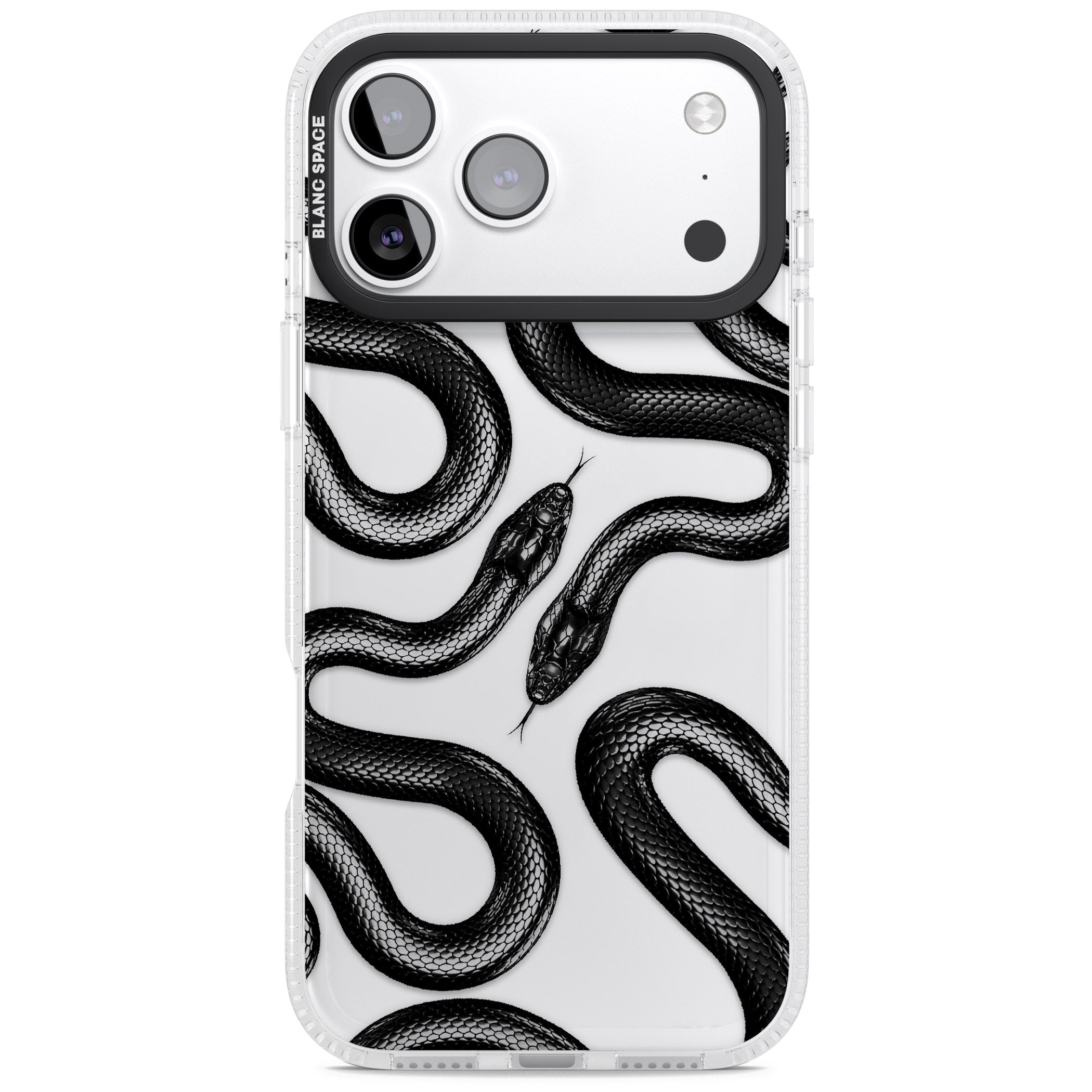 Black Kingsnake iPhone 17 Pro Impact Air Clear Phone Case