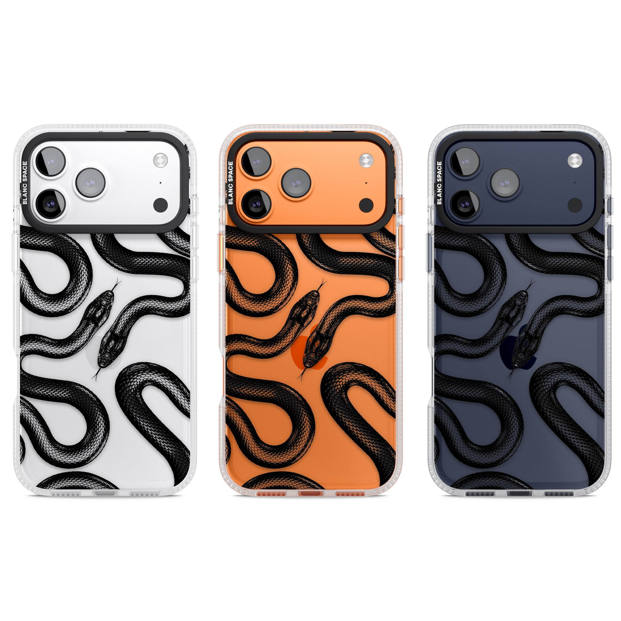 Black Kingsnake iPhone 17 Pro Impact Air Clear Phone Case APT Impact Protection