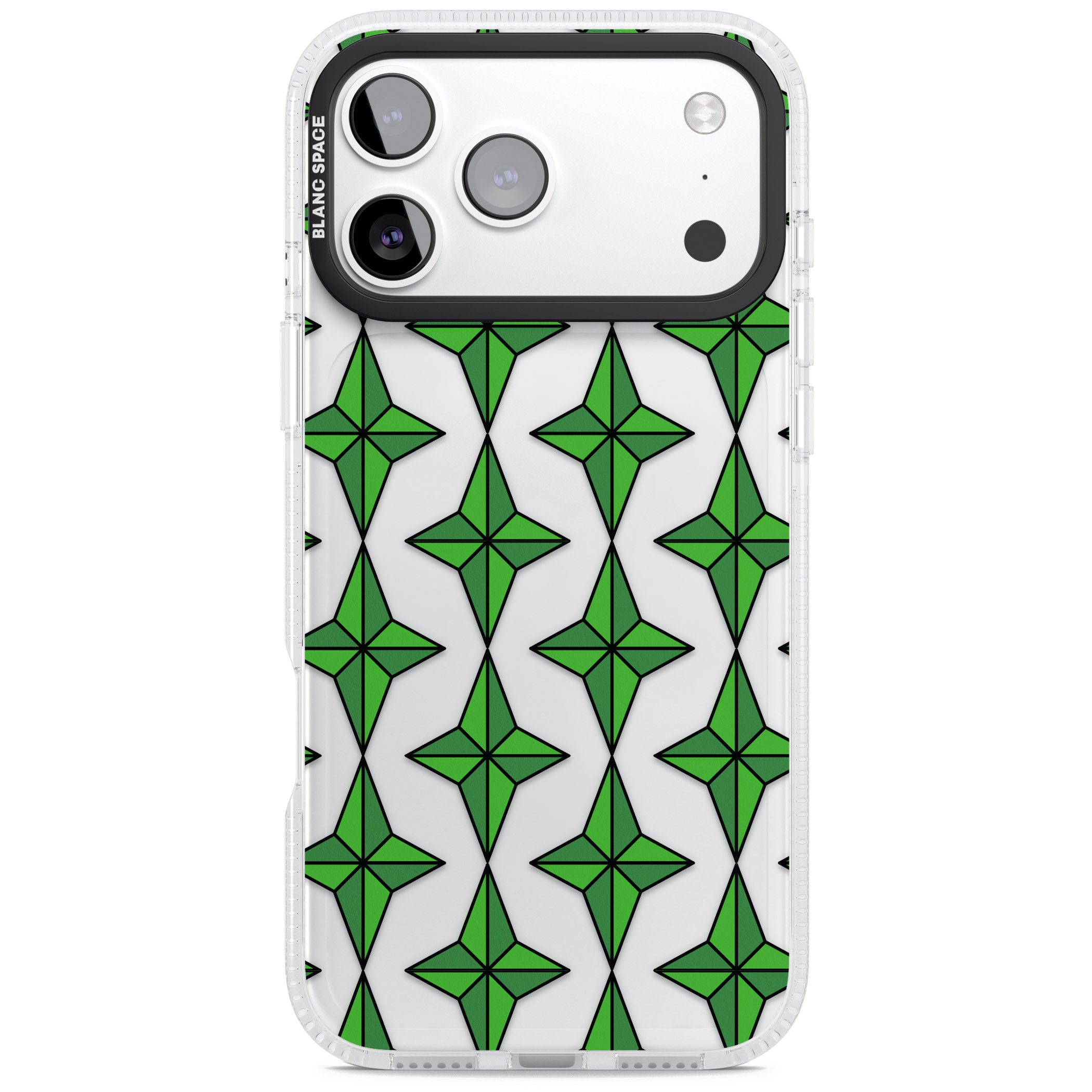 Emerald Stars Pattern (Clear) iPhone 17 Pro Impact Air Clear Phone Case