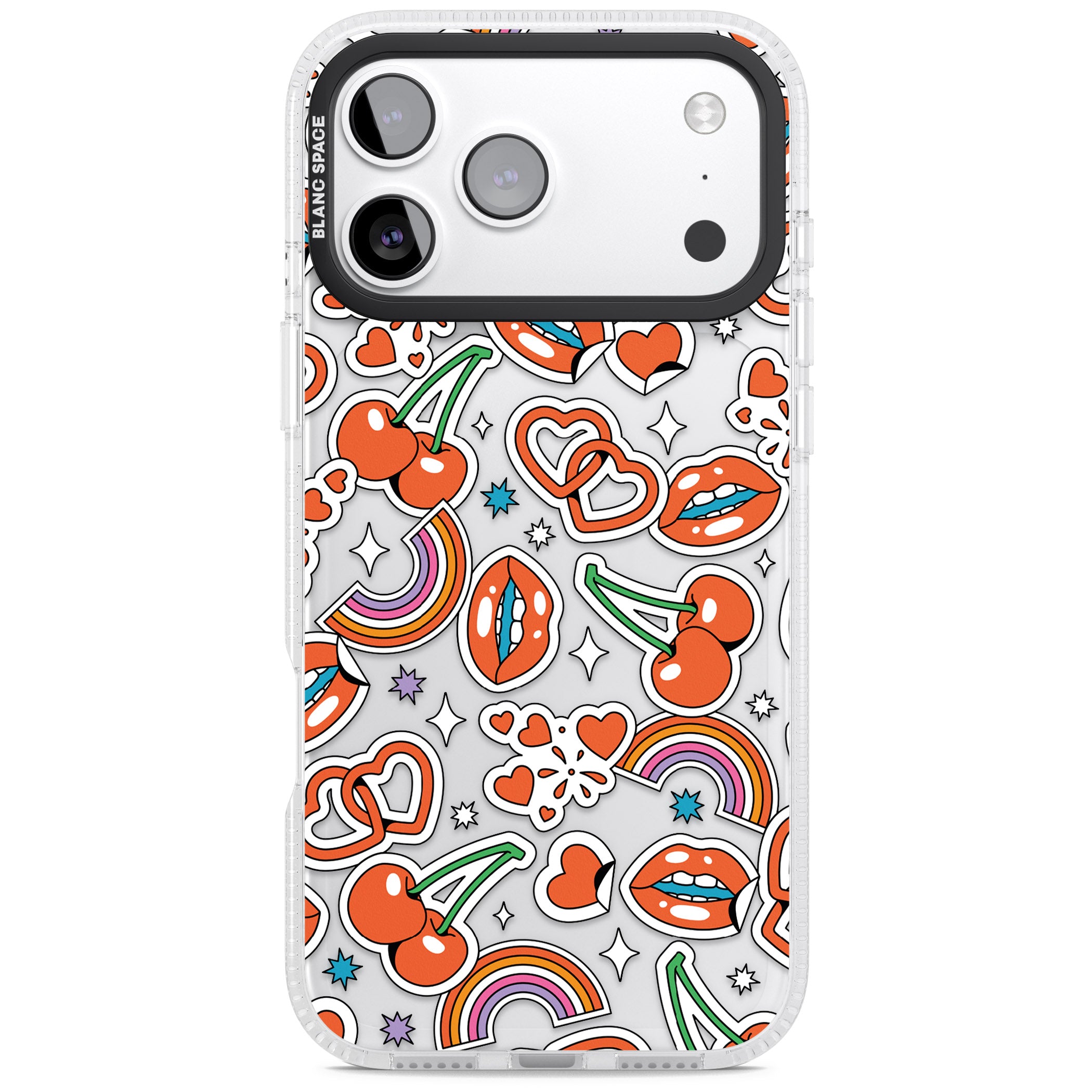 Red Sticker Pop iPhone 17 Pro Impact Air Clear Phone Case