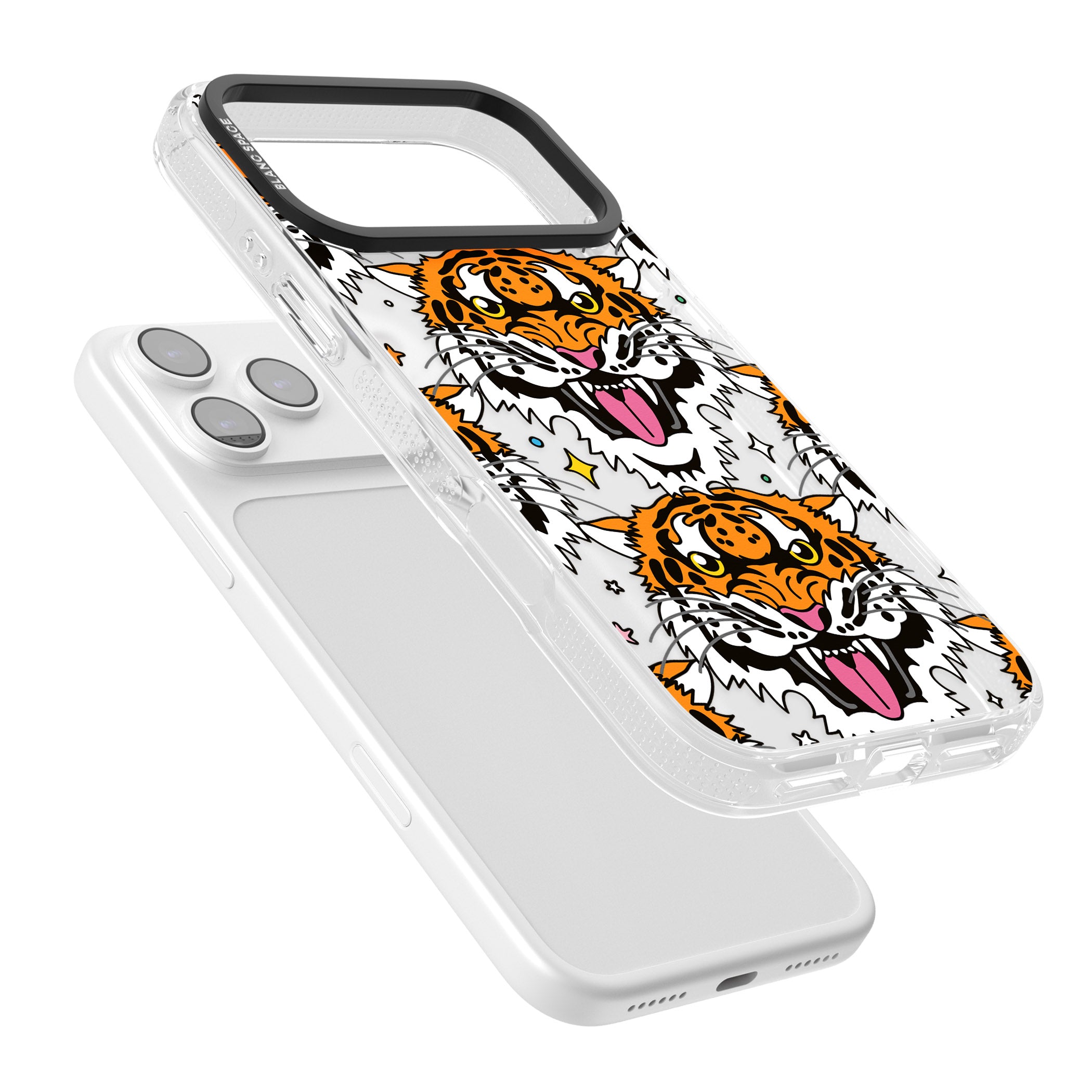 Fierce Jungle Tigers iPhone 17 Pro Impact Air Clear Phone Case Colours