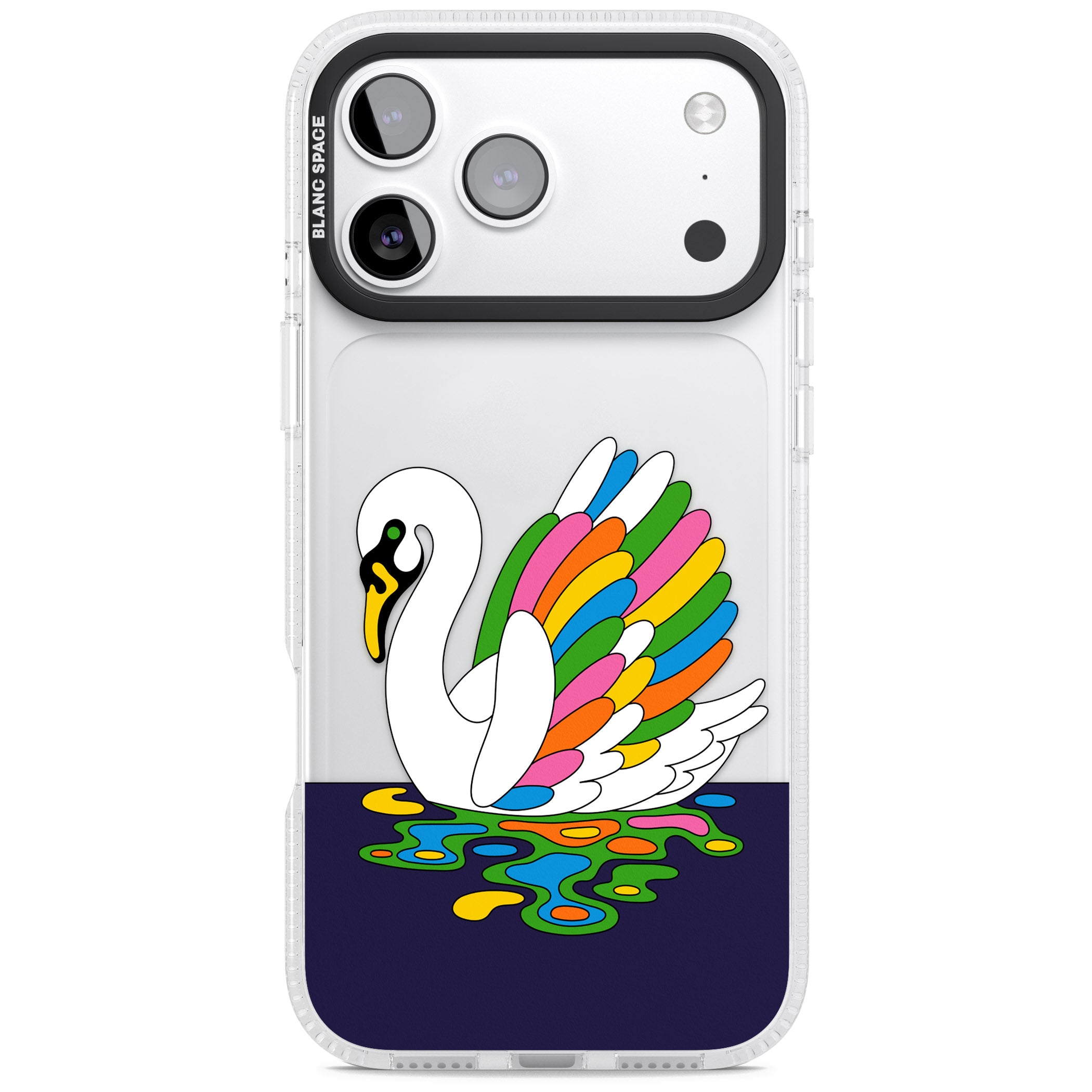 Serene Swan iPhone 17 Pro Impact Air Clear Phone Case