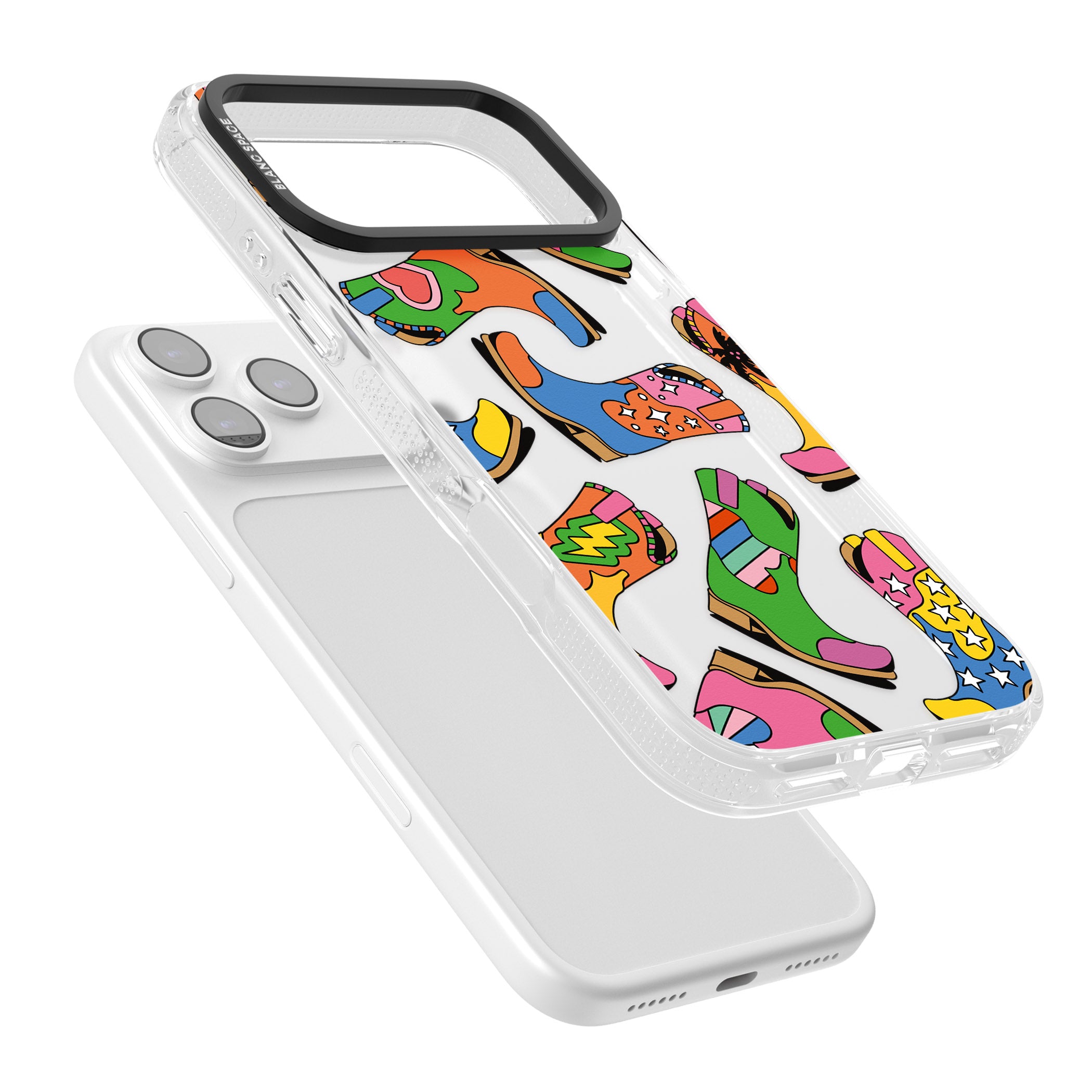 Starburst Boots iPhone 17 Pro Impact Air Clear Phone Case Colours