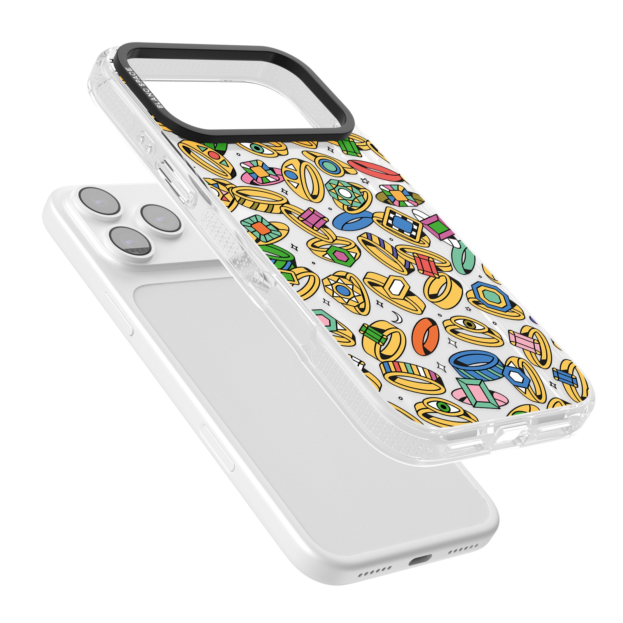 Gemstone Glitz iPhone 17 Pro Impact Air Clear Phone Case Colours