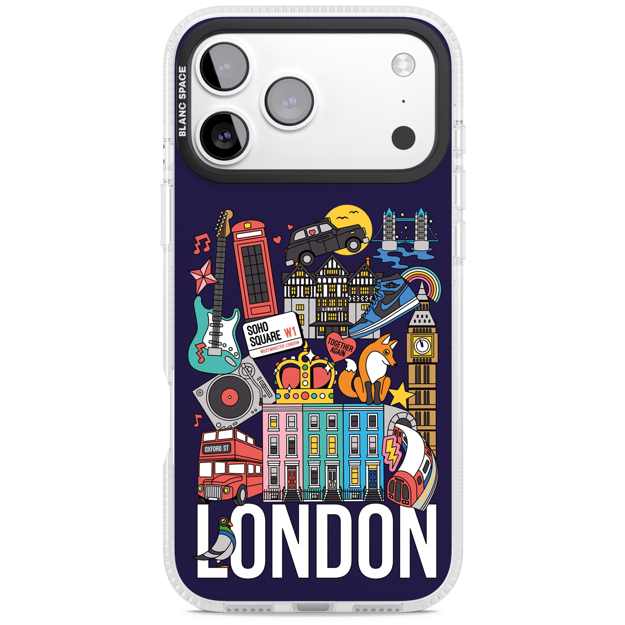 London Calling iPhone 17 Pro Impact Air Clear Phone Case
