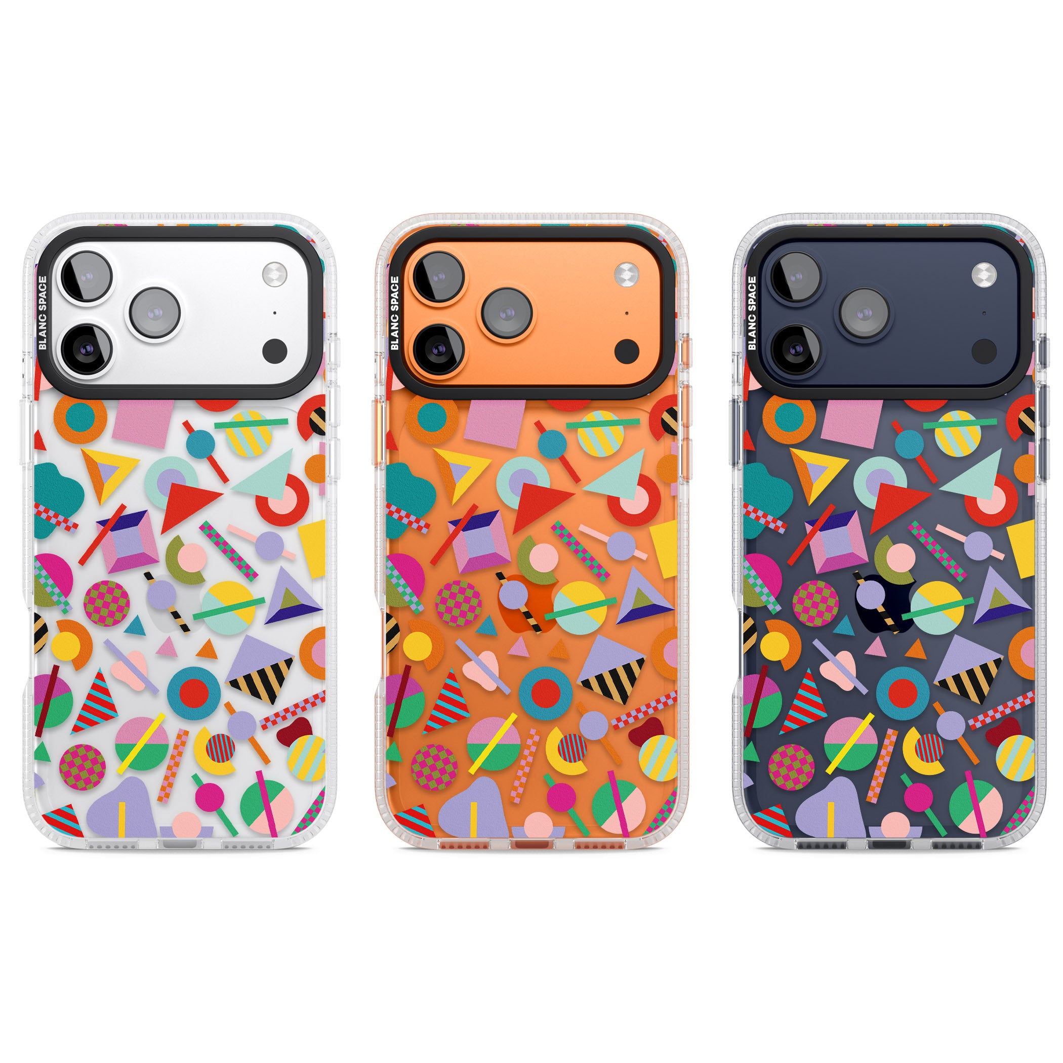 Retro Carnival Shapes iPhone 17 Pro Impact Air Clear Phone Case APT Impact Protection