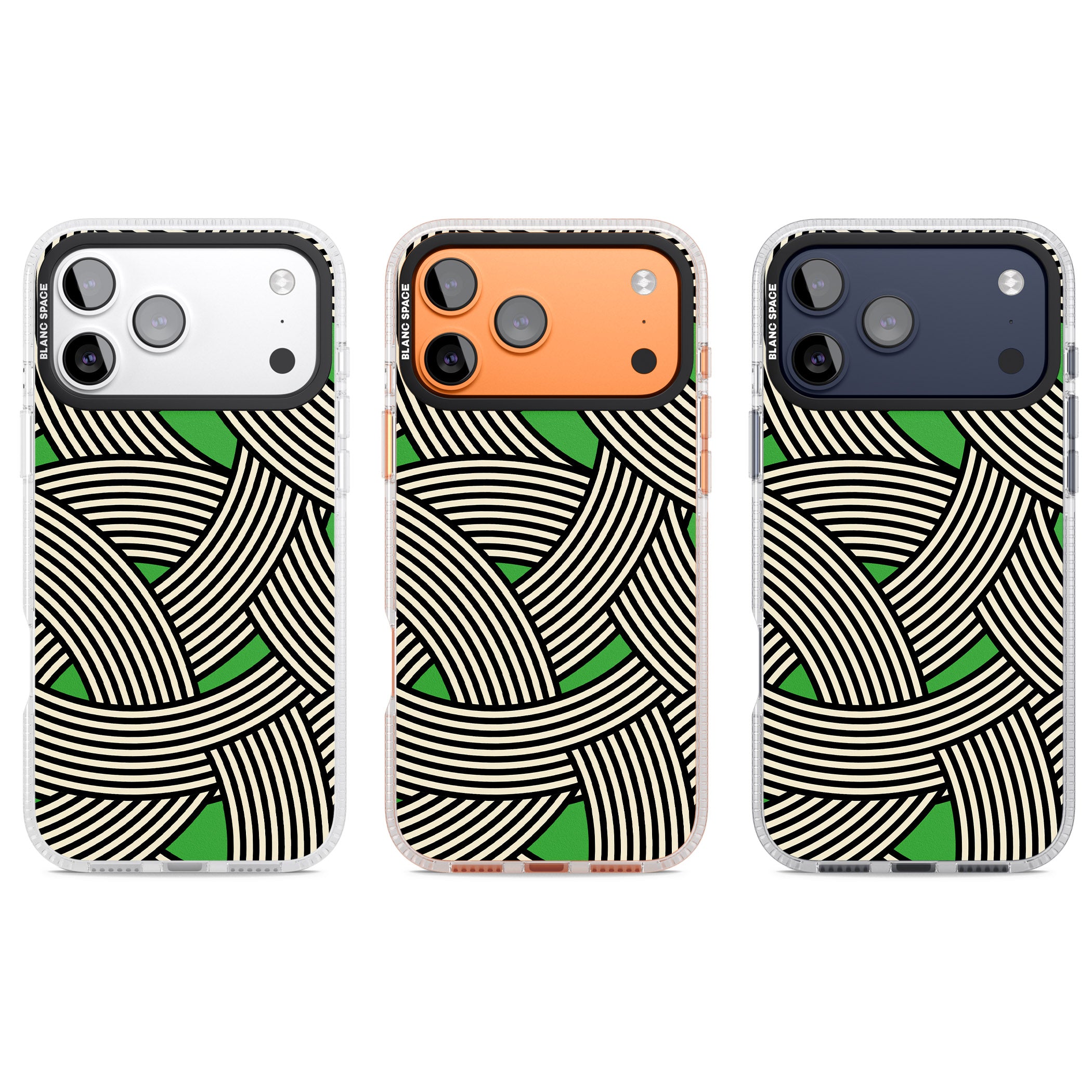 Green Optic Waves iPhone 17 Pro Impact Air Clear Phone Case APT Impact Protection
