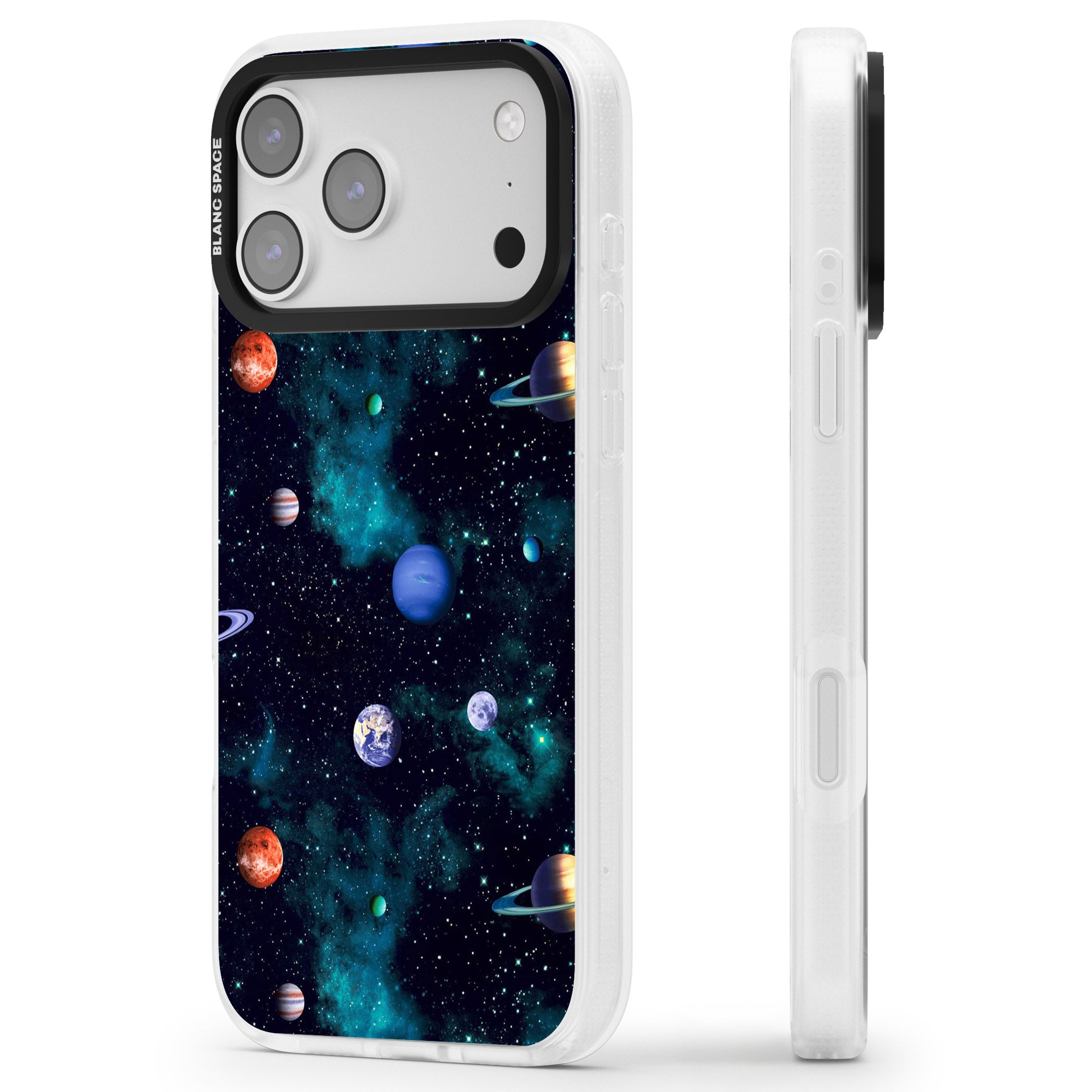 Deep Space iPhone 17 Pro Impact Air Clear Phone Case Side Profile