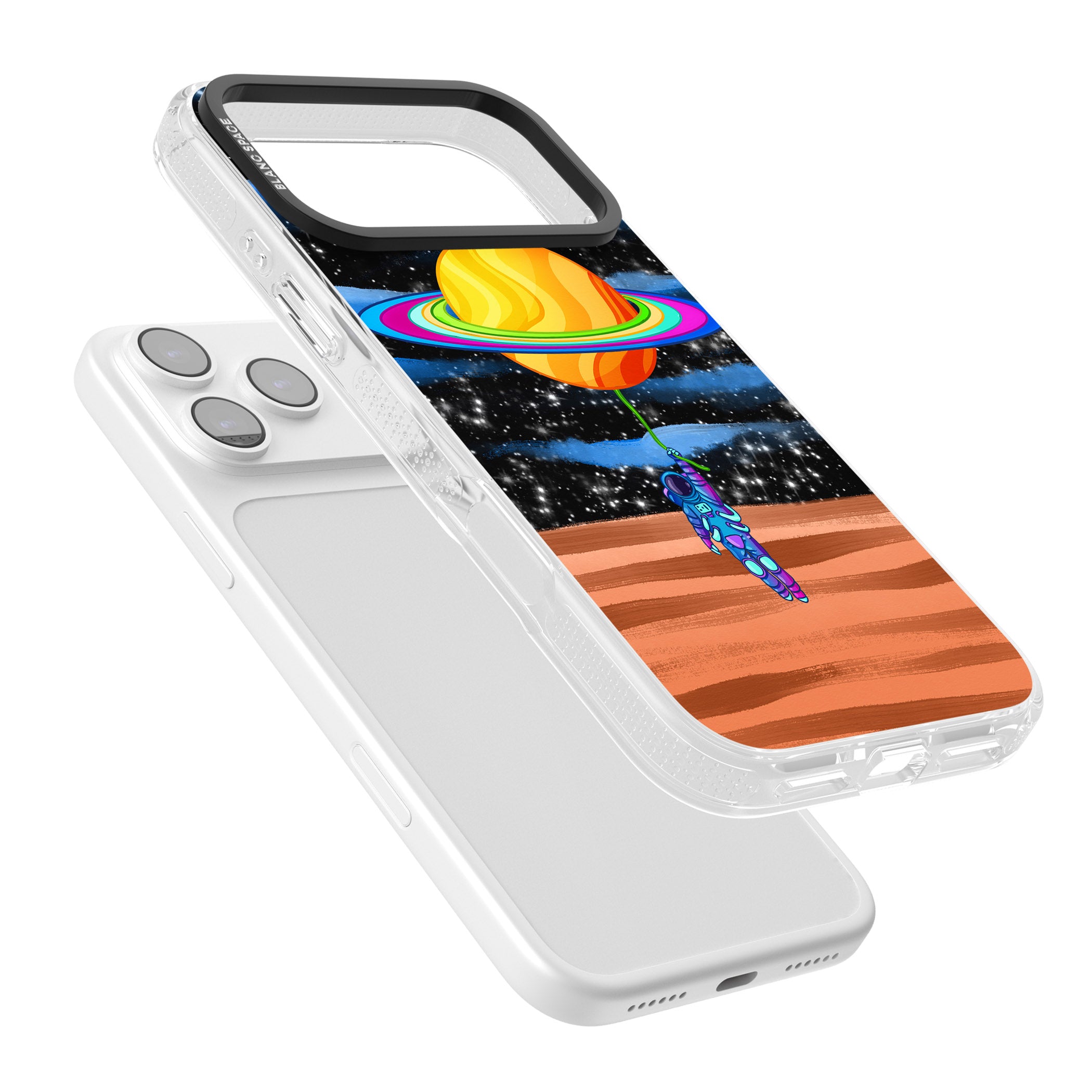 World On Helium iPhone 17 Pro Impact Air Clear Phone Case Colours