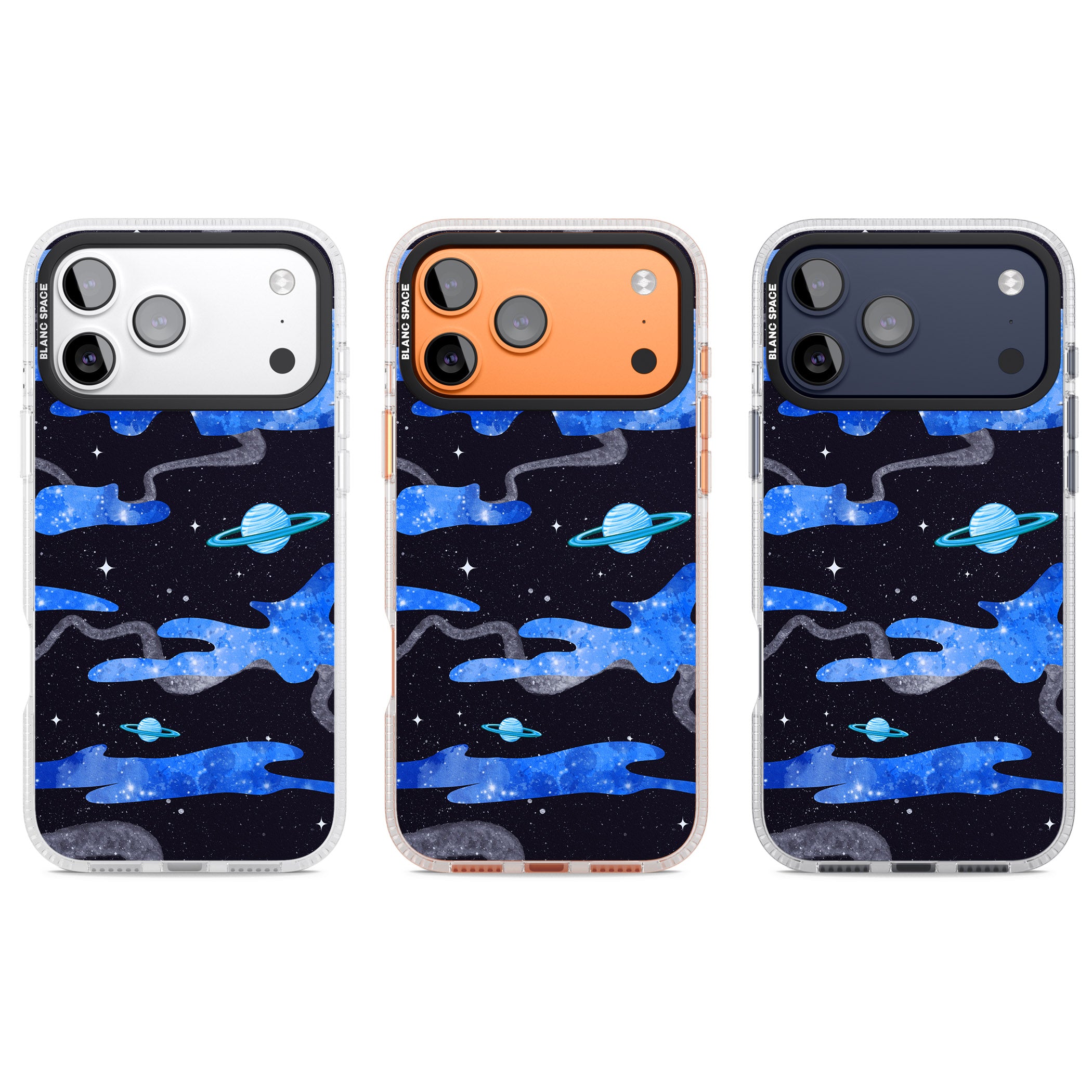 Blue Galaxy iPhone 17 Pro Impact Air Clear Phone Case APT Impact Protection