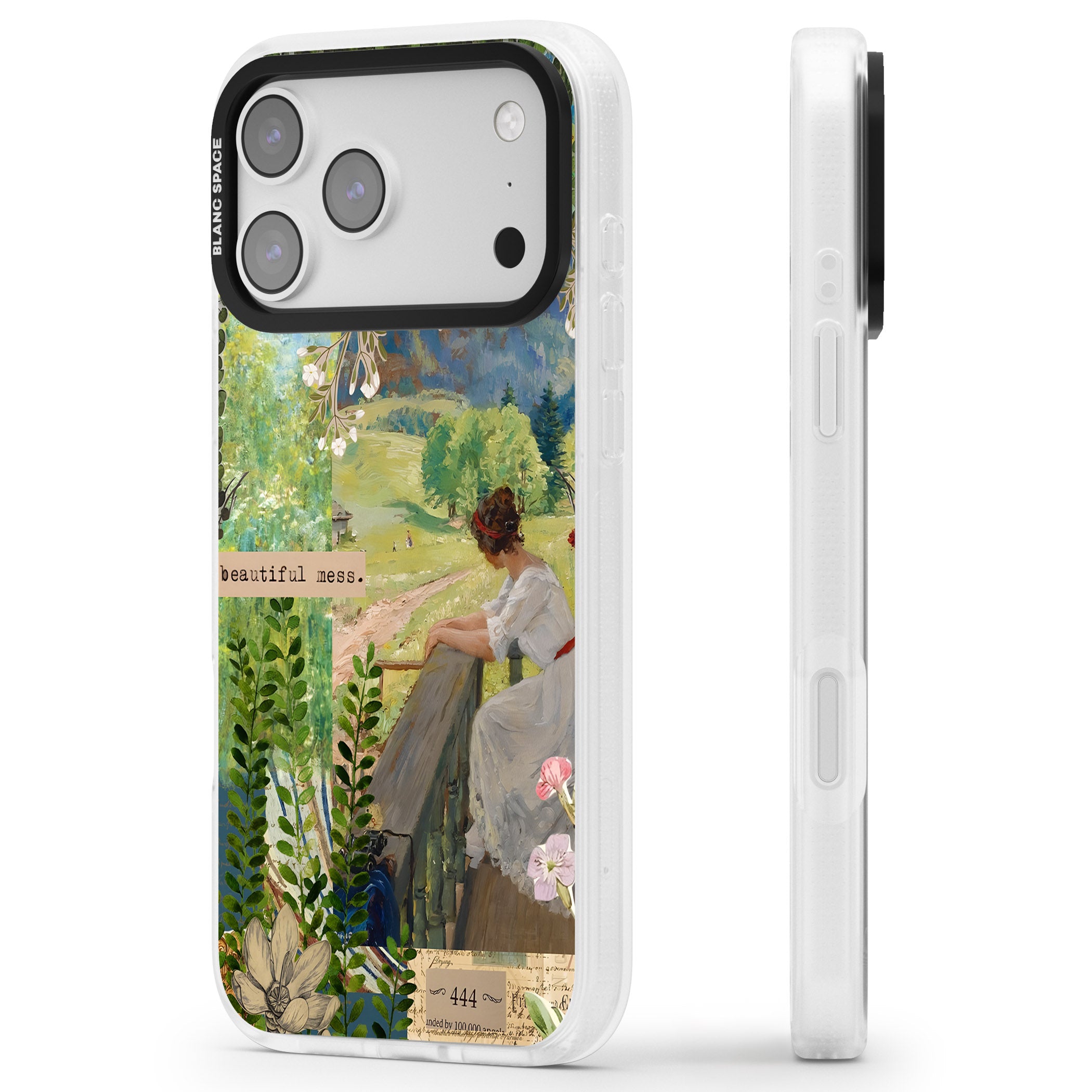 Beautiful Mess iPhone 17 Pro Impact Air Clear Phone Case Side Profile