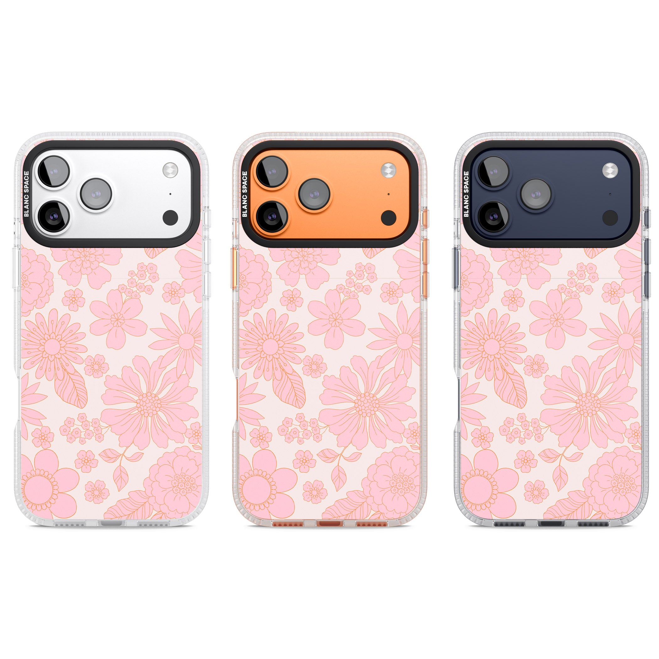 Gentle Pink Flowers iPhone 17 Pro Impact Air Clear Phone Case APT Impact Protection