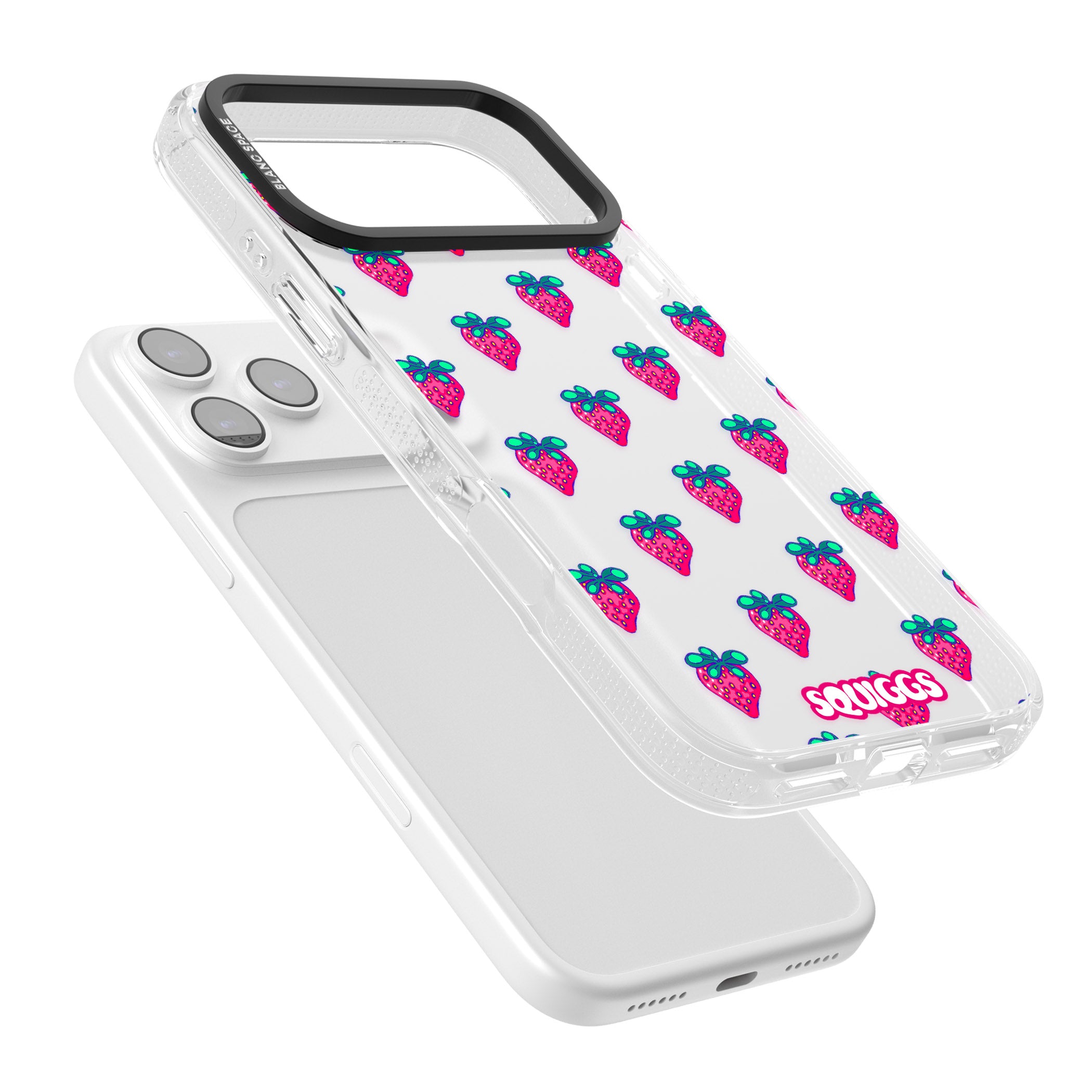 Strawberry Patch iPhone 17 Pro Impact Air Clear Phone Case Colours