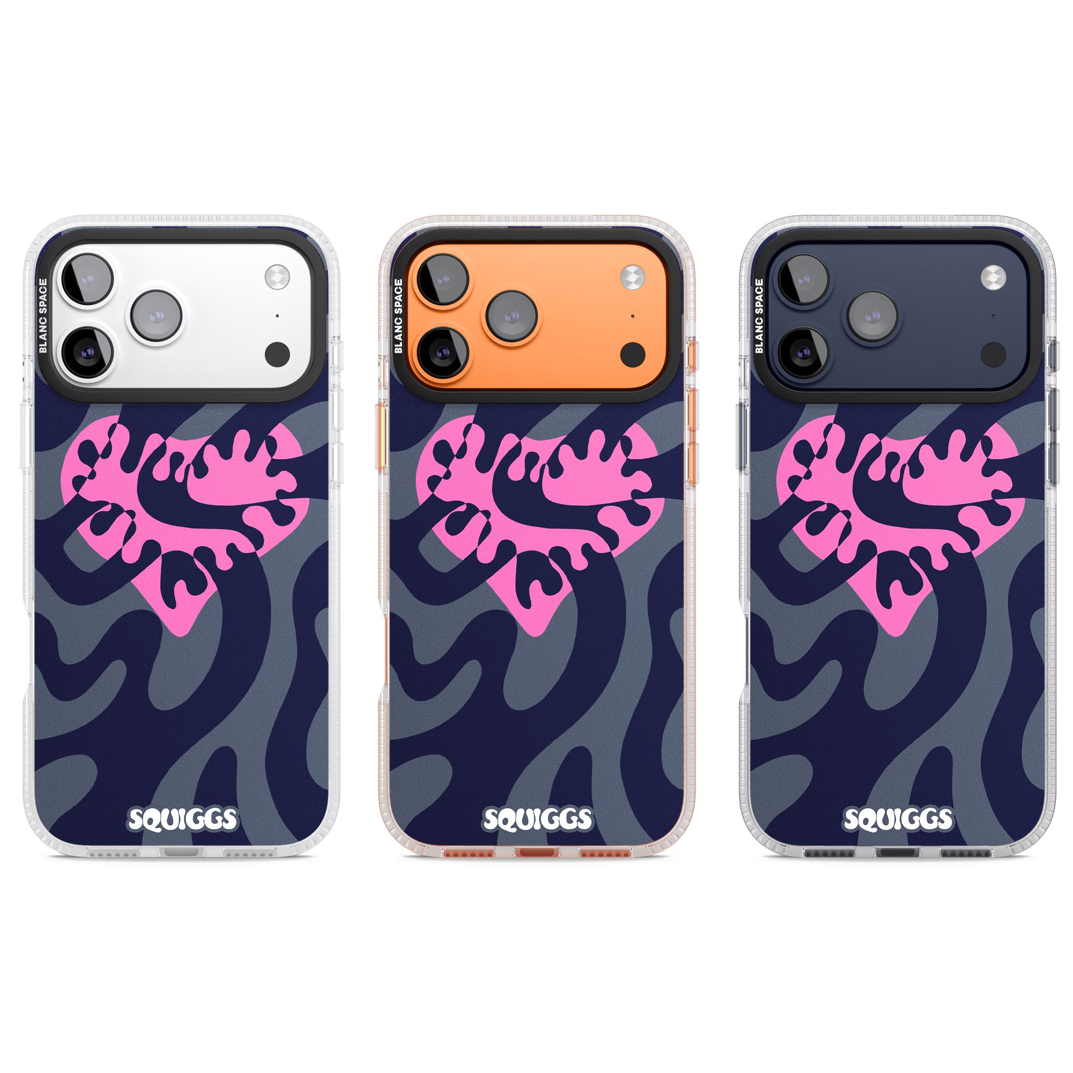 Abstract Heart iPhone 17 Pro Impact Air Clear Phone Case APT Impact Protection