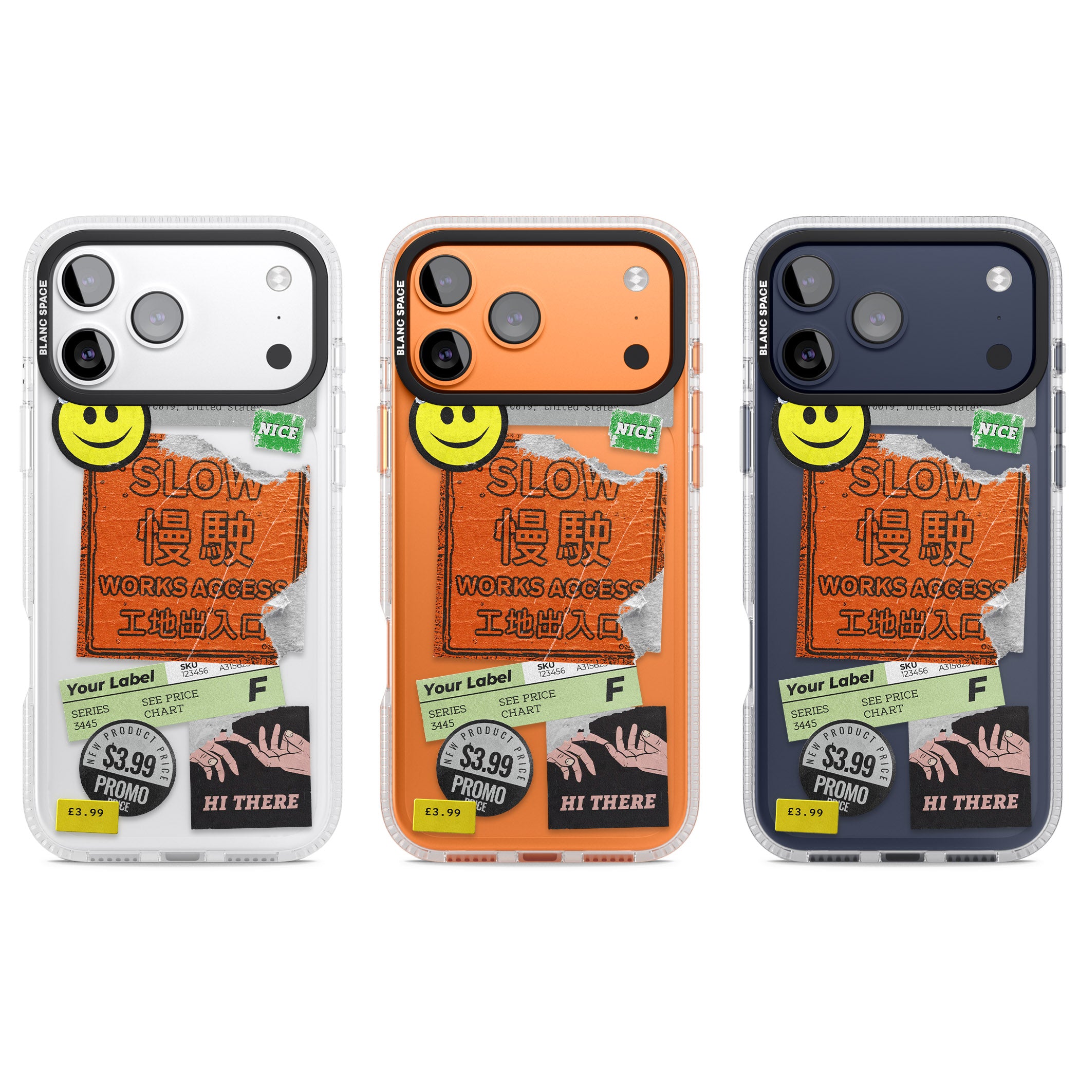 Kanji Signs Sticker Mix iPhone 17 Pro Impact Air Clear Phone Case APT Impact Protection