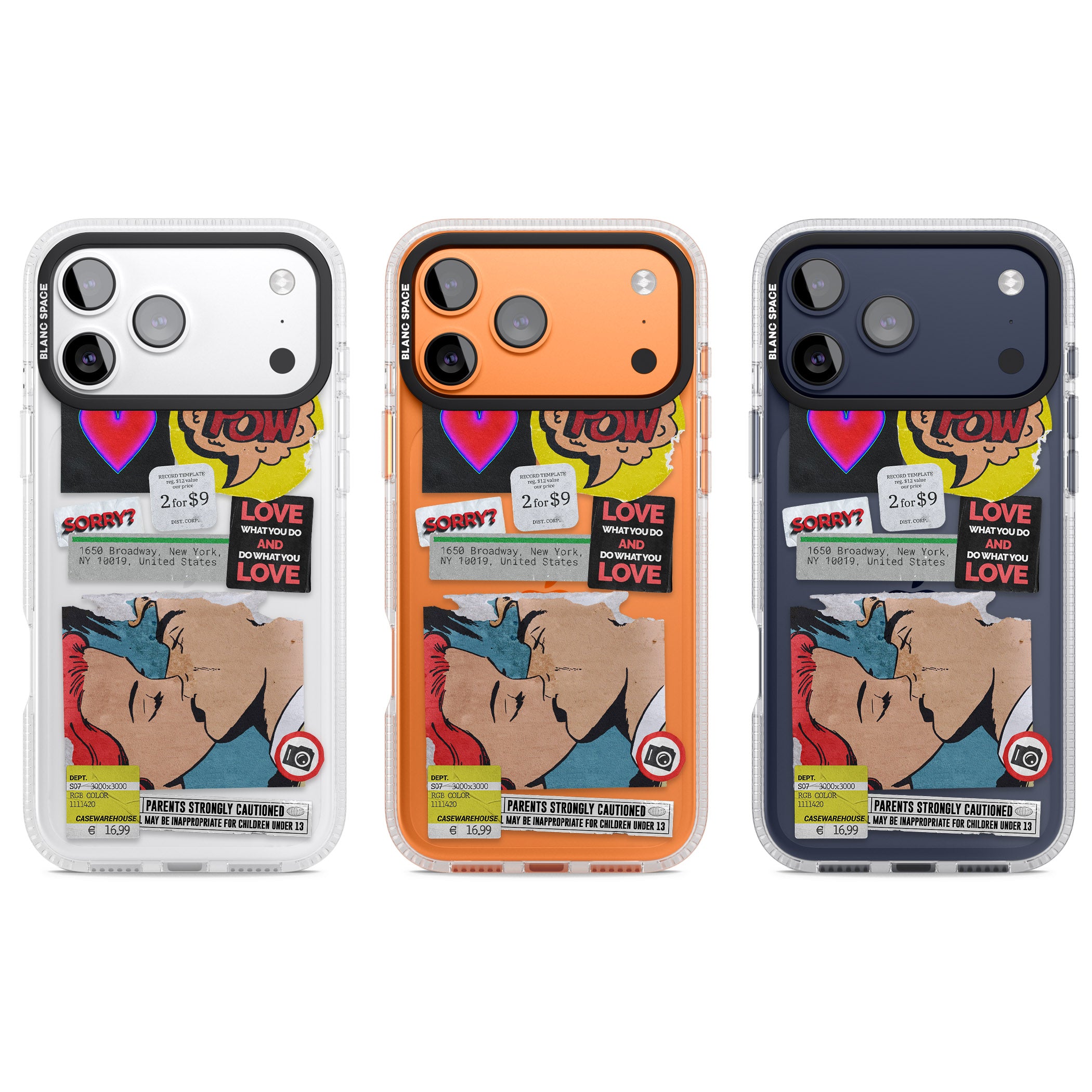 Retro Sticker Mix iPhone 17 Pro Impact Air Clear Phone Case APT Impact Protection