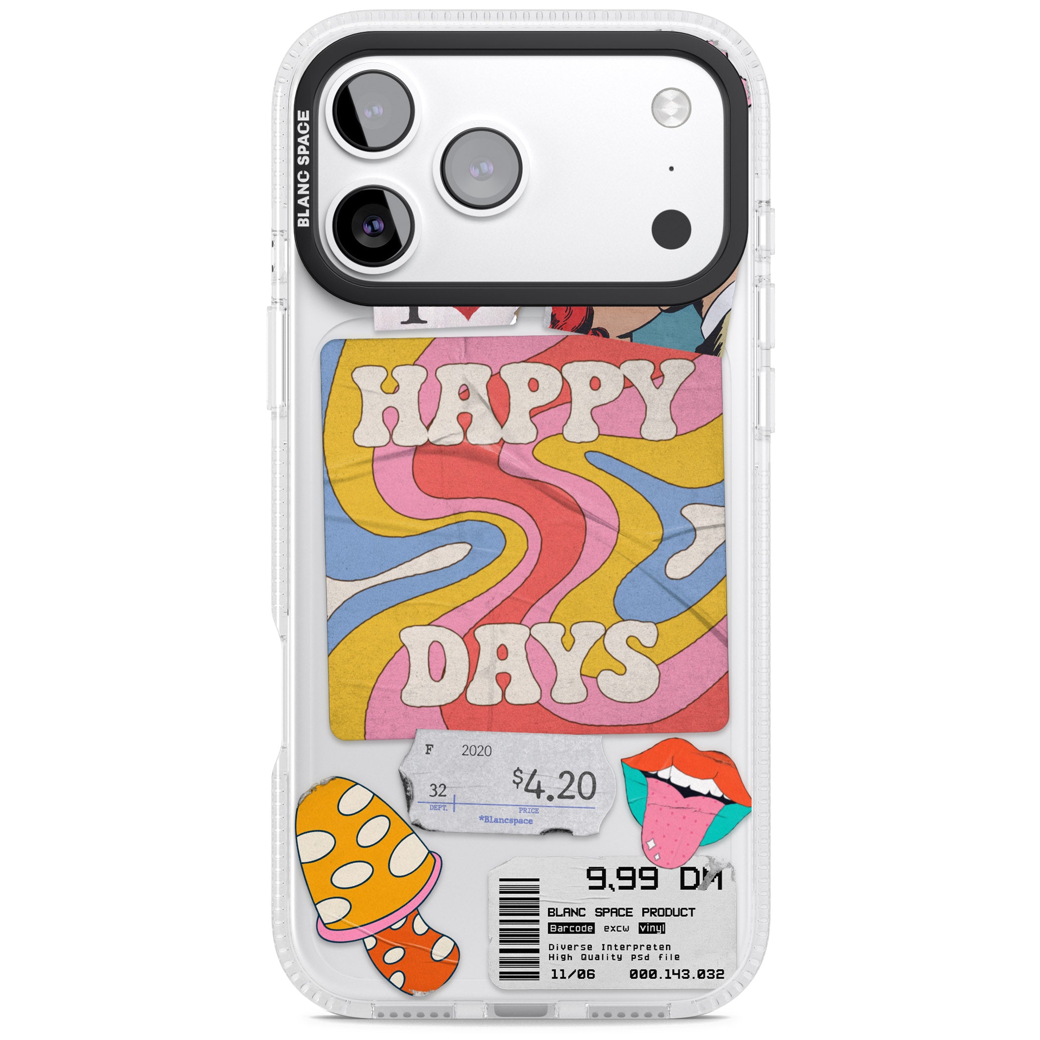 Groovy Trip iPhone 17 Pro Impact Air Clear Phone Case