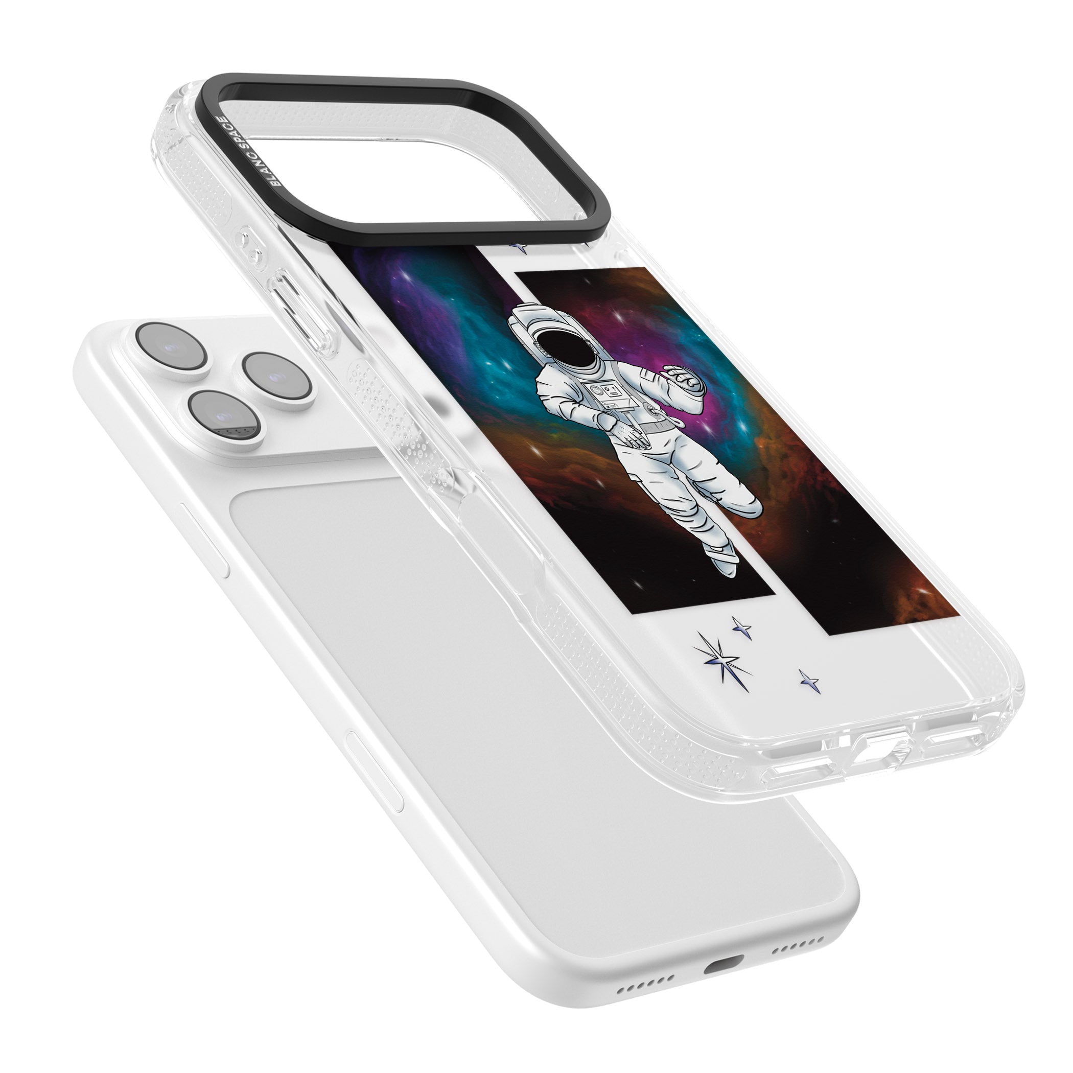 Escape The Nebula iPhone 17 Pro Impact Air Clear Phone Case Colours