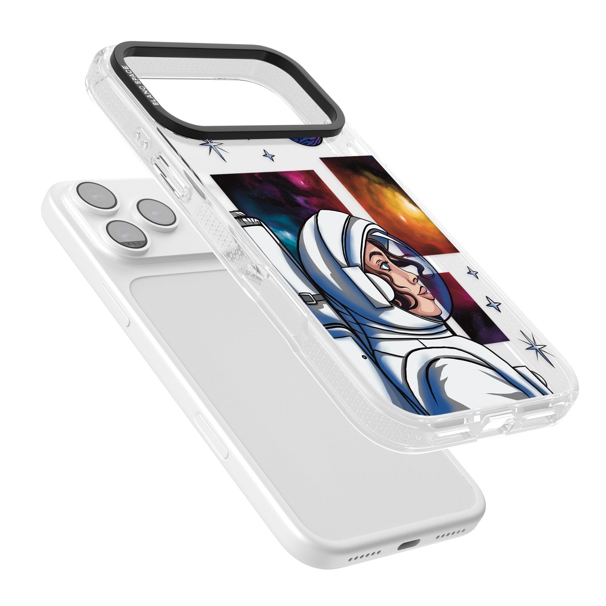 Cosmic Ambition iPhone 17 Pro Impact Air Clear Phone Case Colours