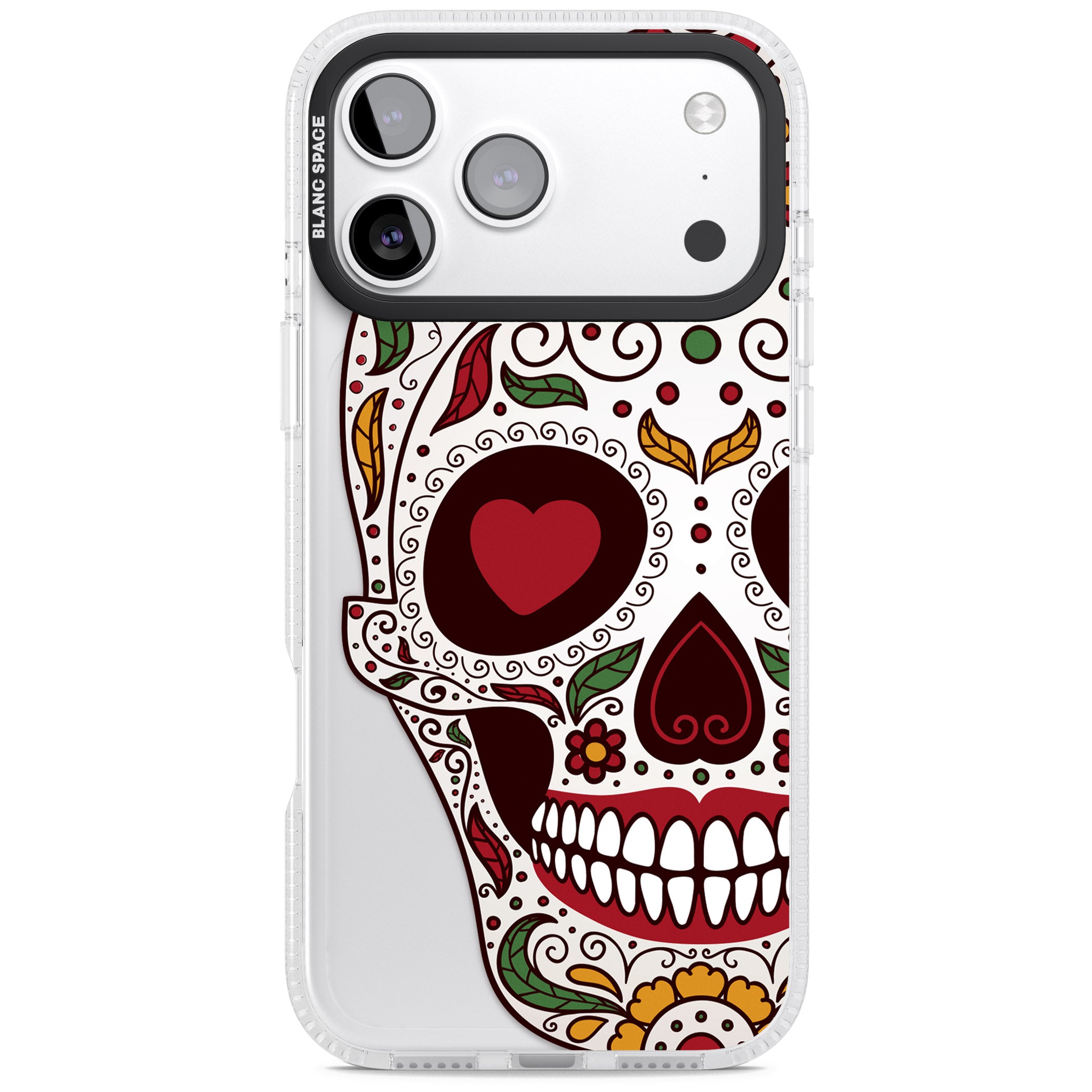 Autumn Sugar Skull iPhone 17 Pro Impact Air Clear Phone Case