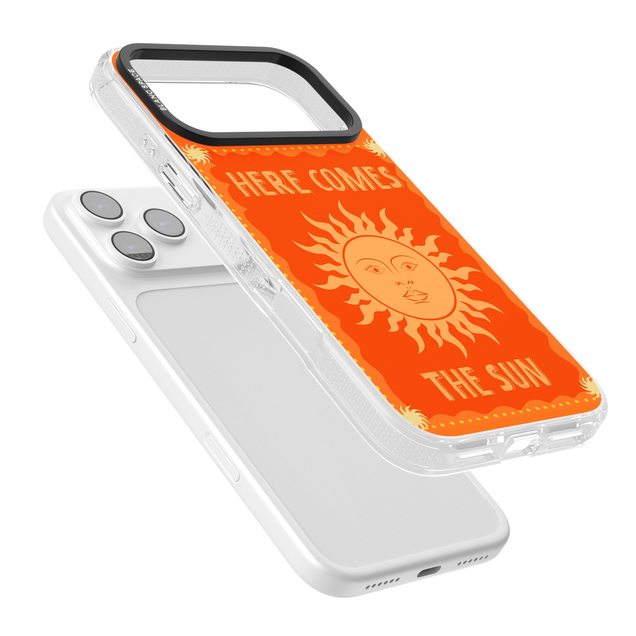 Retro Here Comes The Sun iPhone 17 Pro Impact Air Clear Phone Case Colours