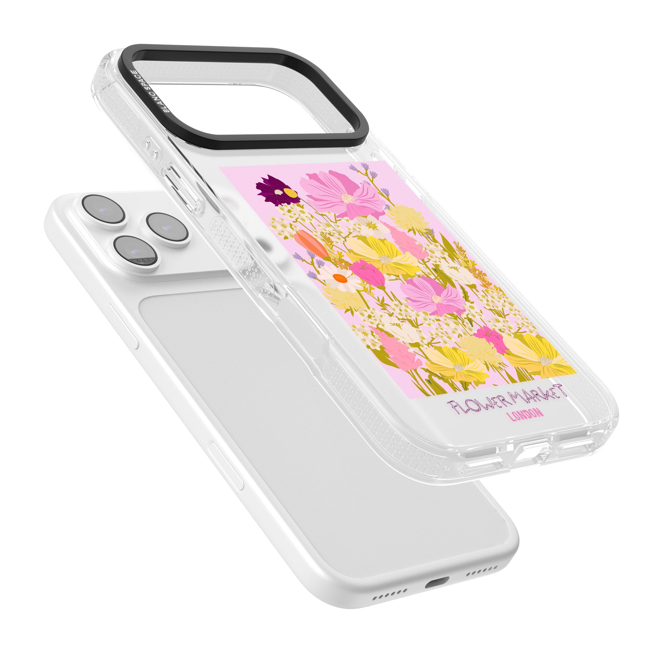 Flower Market iPhone 17 Pro Impact Air Clear Phone Case Colours