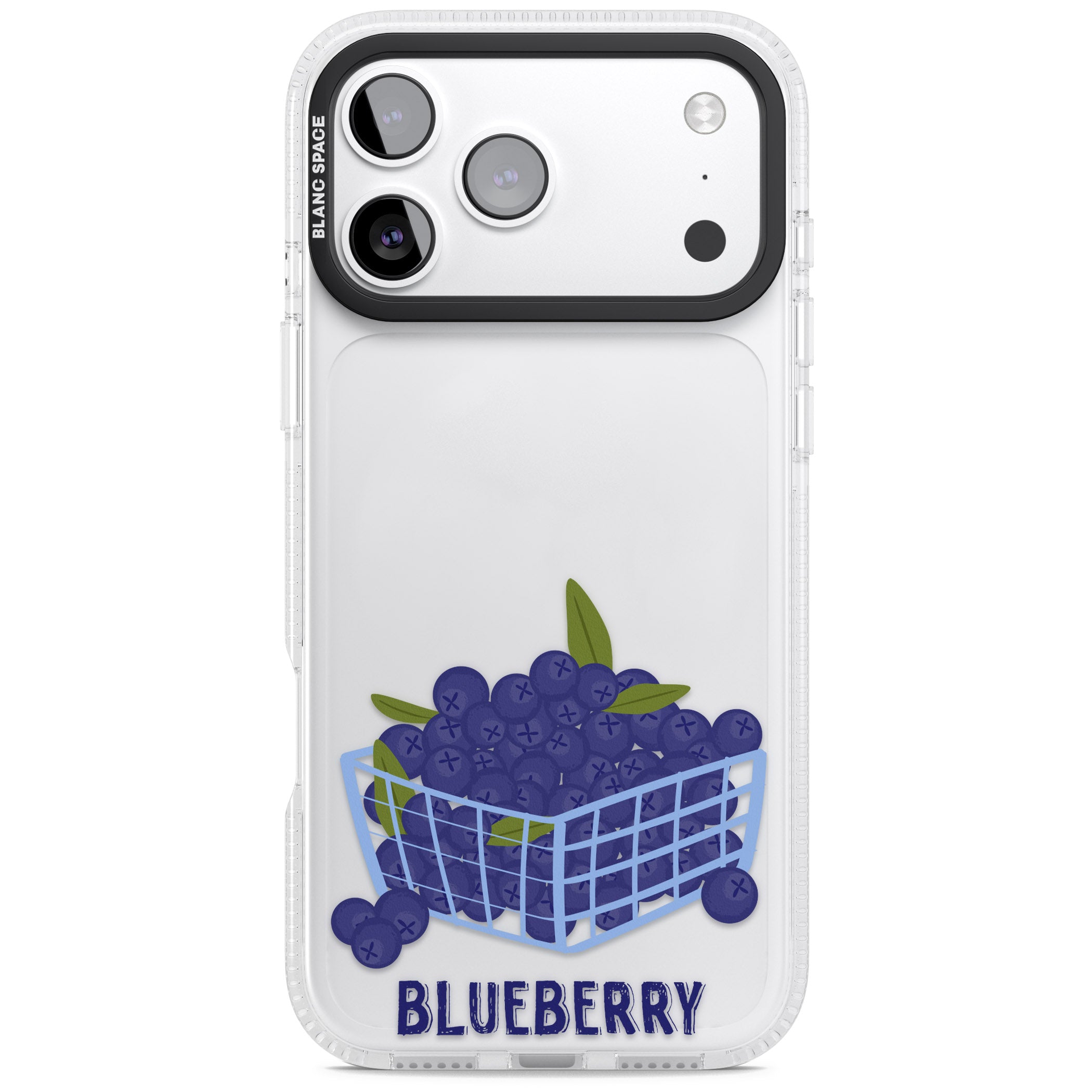 Blueberry Basket iPhone 17 Pro Impact Air Clear Phone Case