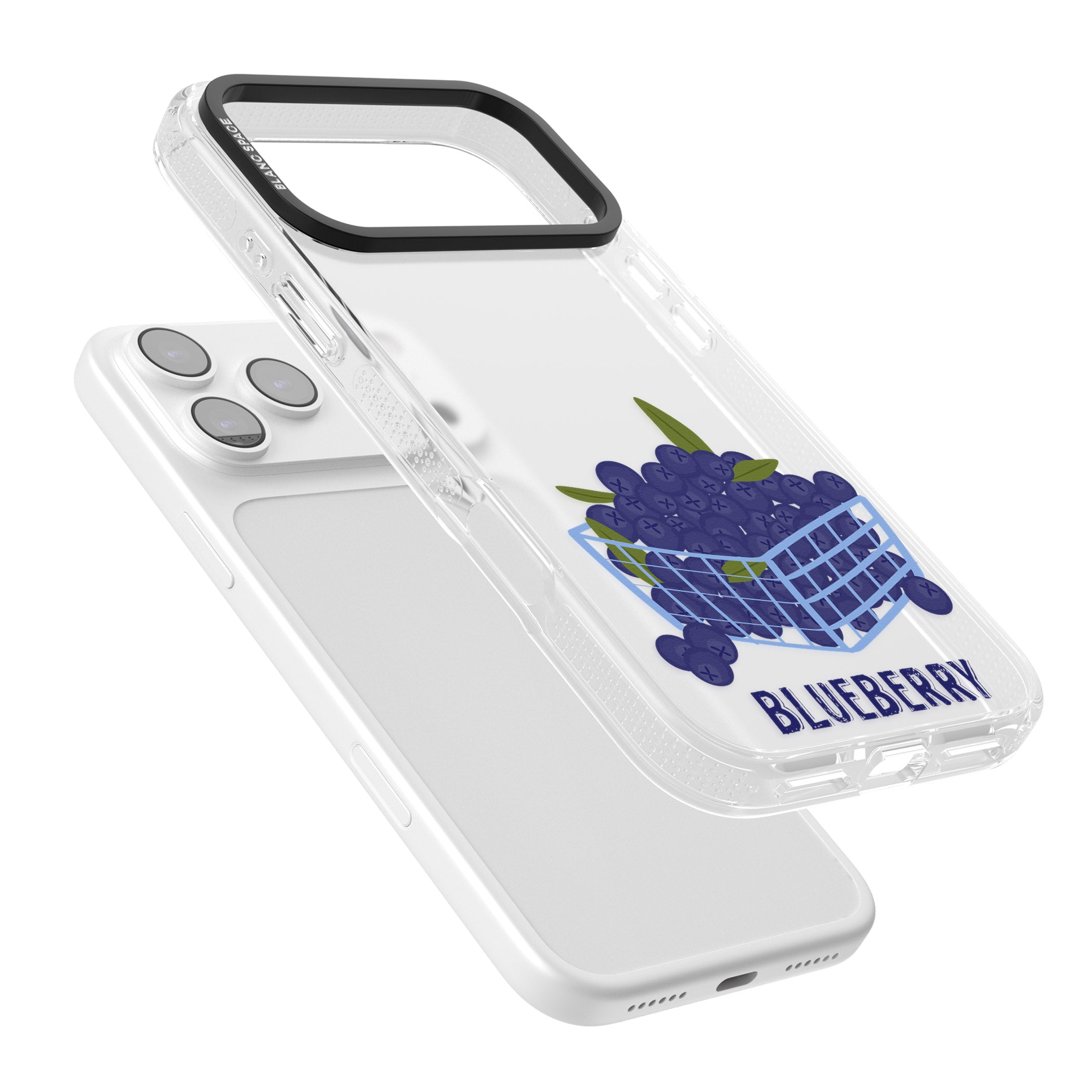 Blueberry Basket iPhone 17 Pro Impact Air Clear Phone Case Colours