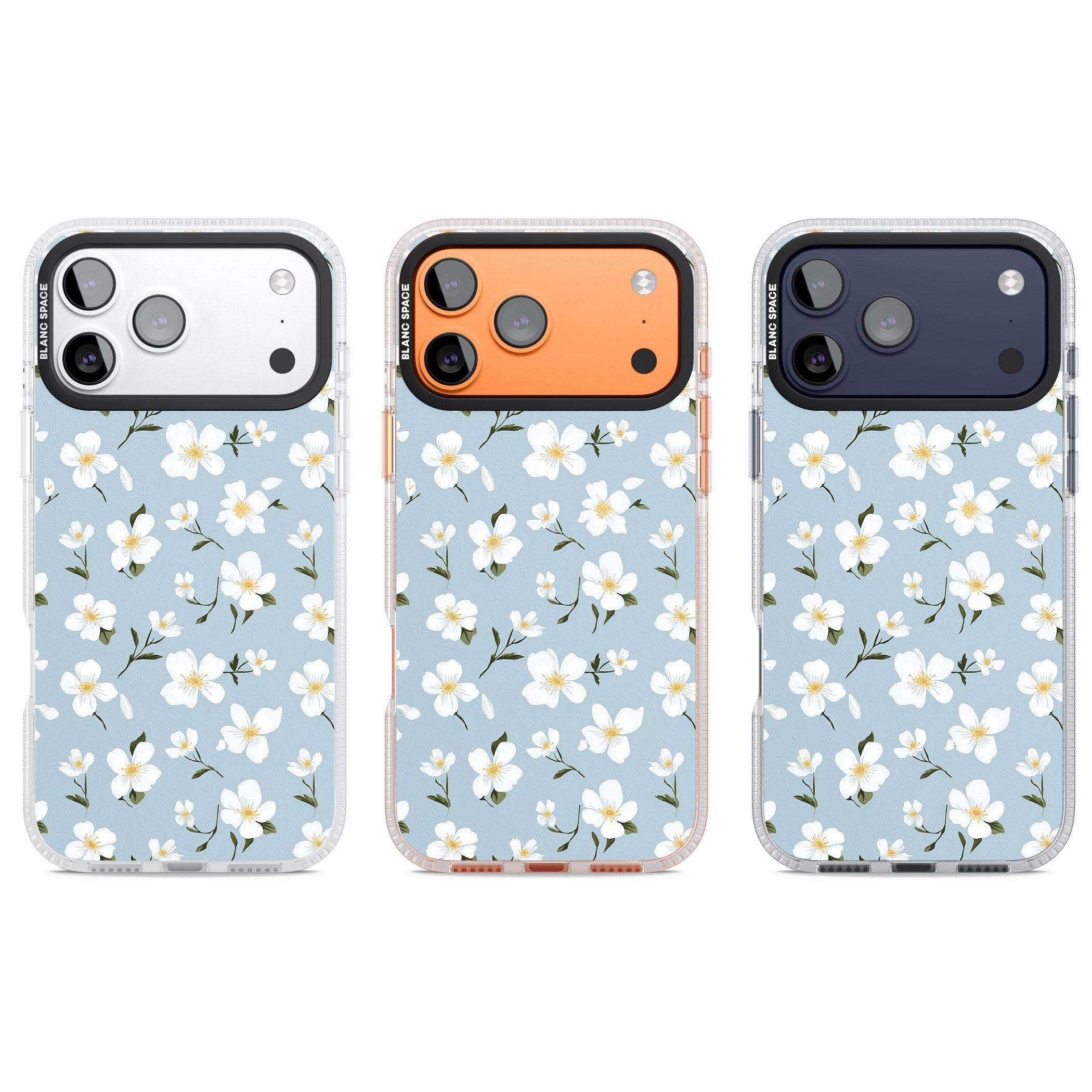 Soft White Blossoms iPhone 17 Pro Impact Air Clear Phone Case APT Impact Protection