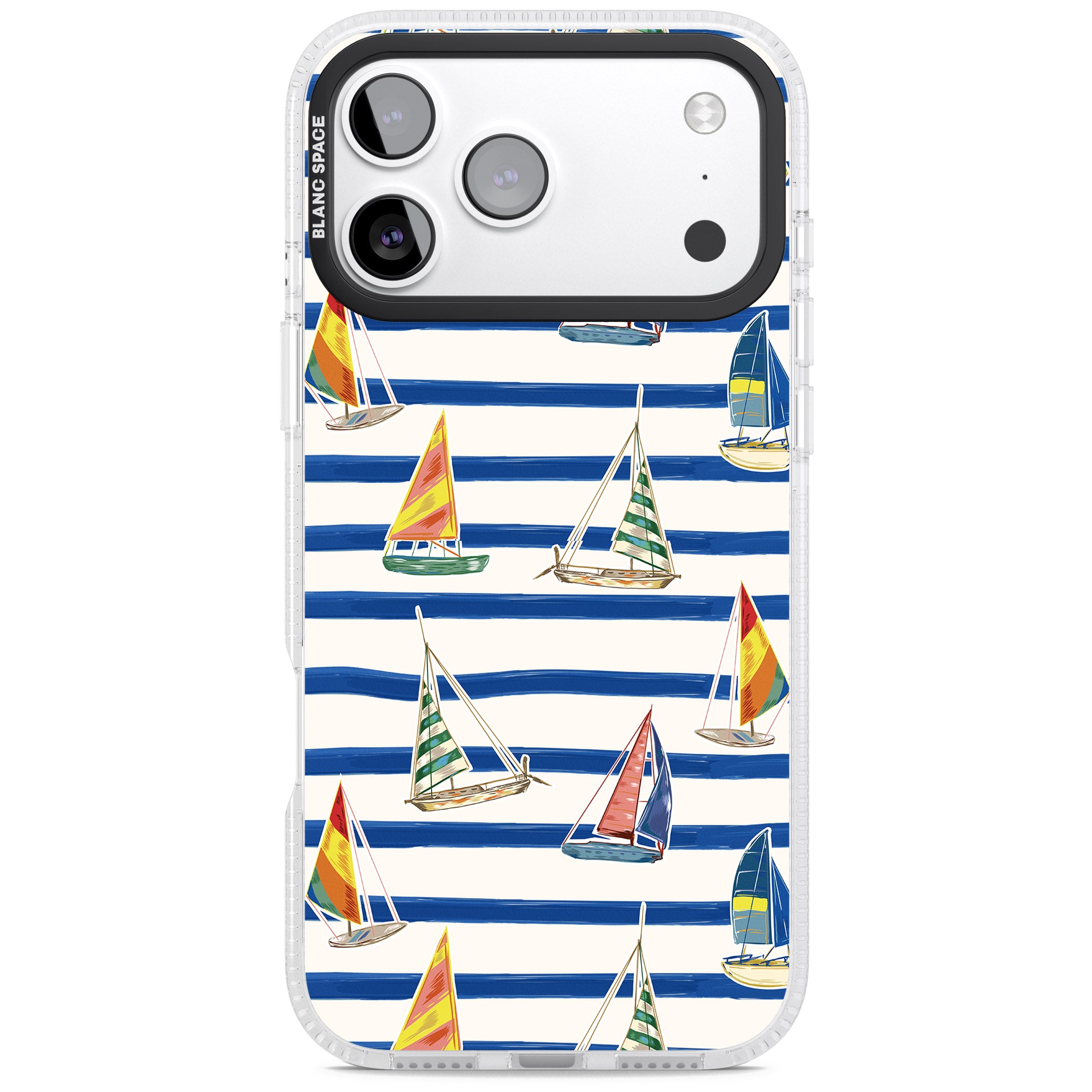 Coastal Sailboats iPhone 17 Pro Impact Air Clear Phone Case