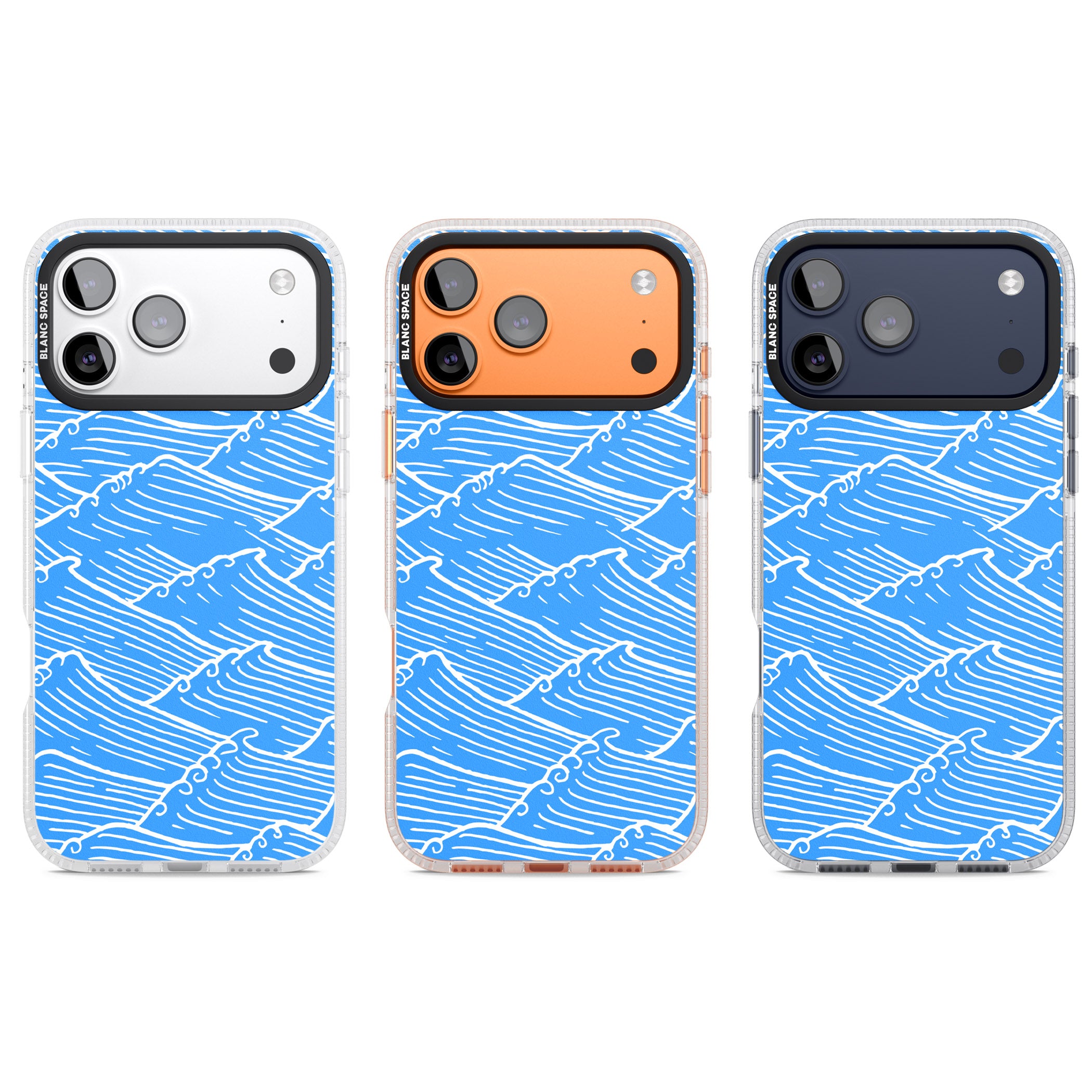 Waves Pattern iPhone 17 Pro Impact Air Clear Phone Case APT Impact Protection