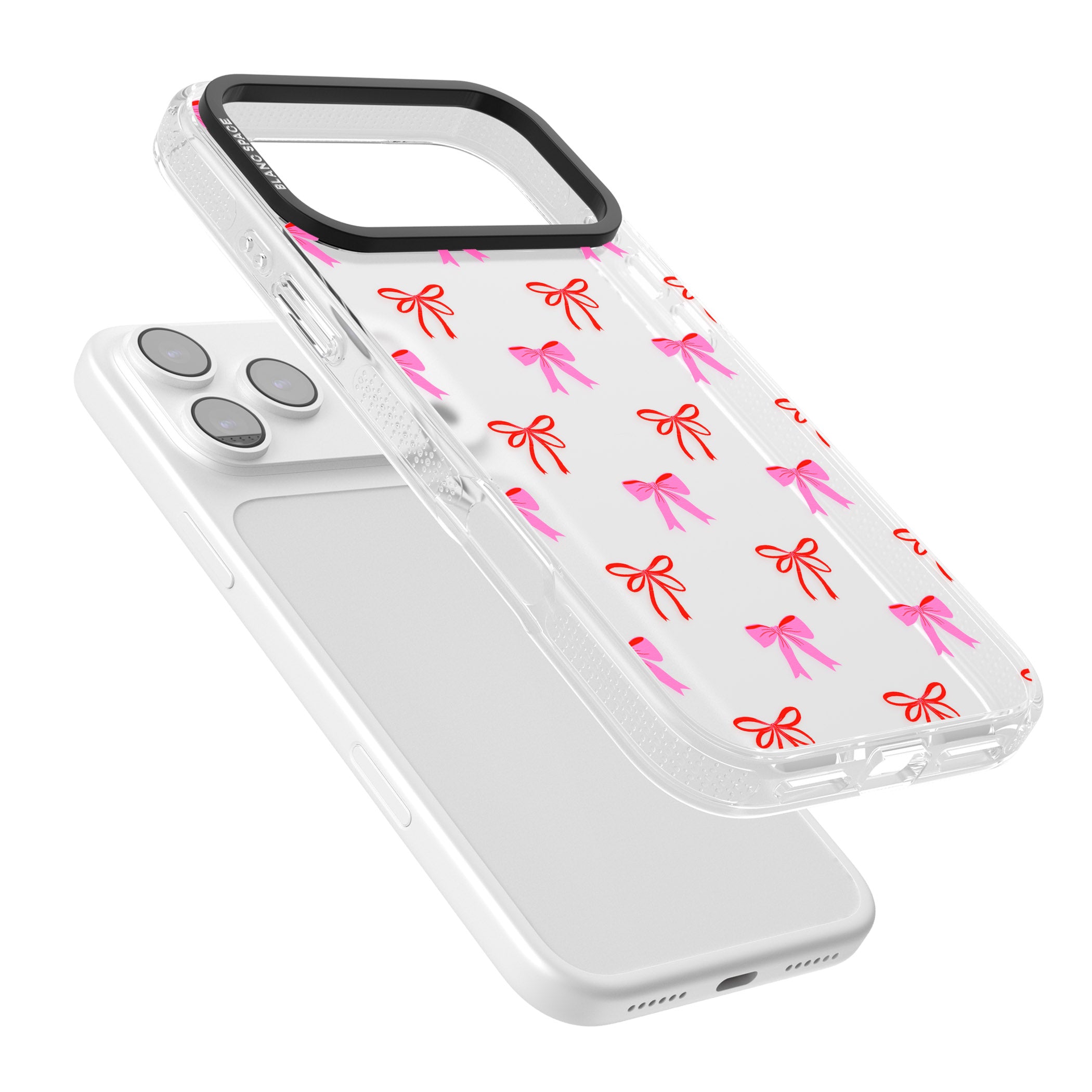 Cute Bow Pattern iPhone 17 Pro Impact Air Clear Phone Case Colours