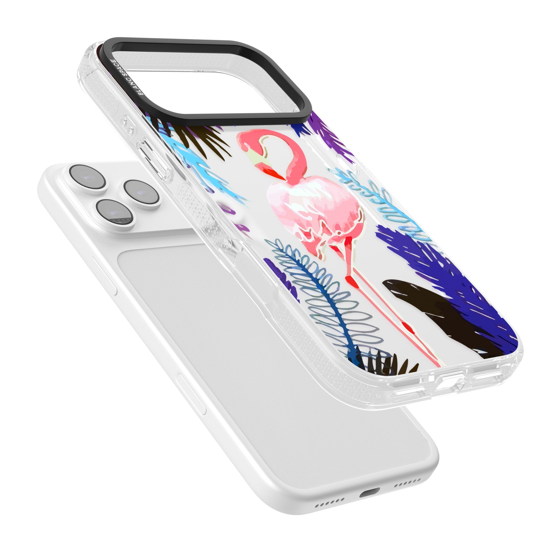 Tropical Flamingo iPhone 17 Pro Impact Air Clear Phone Case Colours