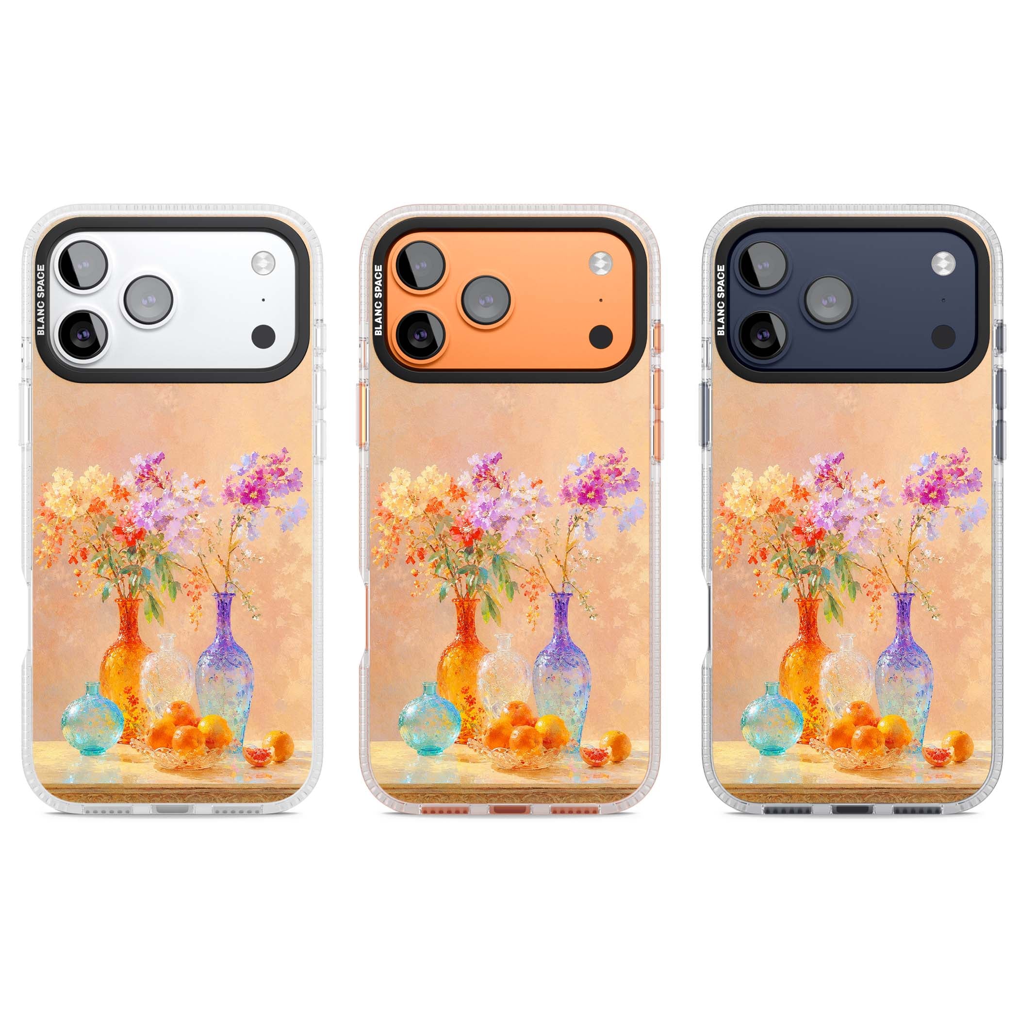 Peach Glass art iPhone case | Clear Case Impact Air case for iPhone 17 Pro, iPhone 17 Pro Max