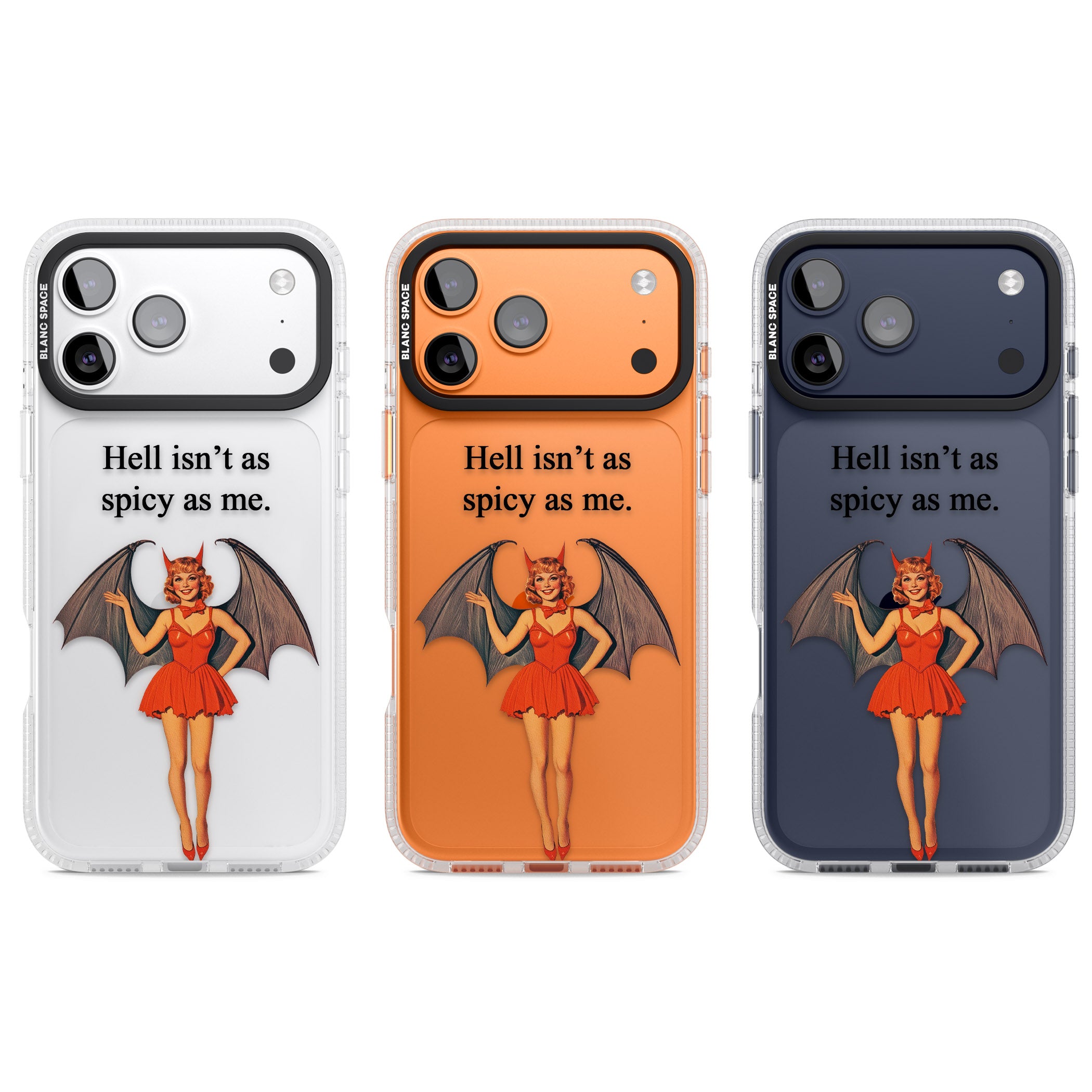 Hell Isnt As Spicy As Me iPhone 17 Pro Impact Air Clear Phone Case APT Impact Protection