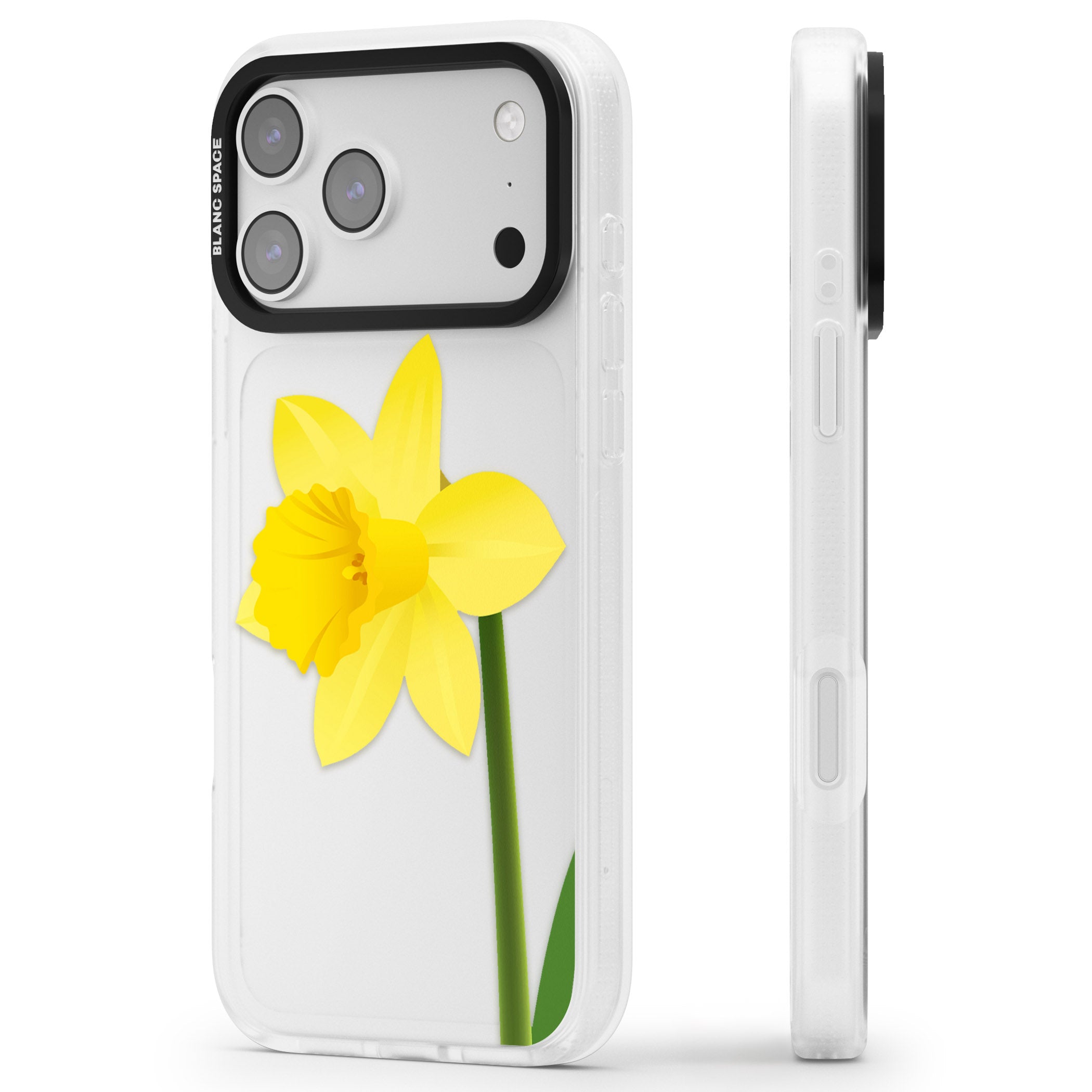 Daffodil iPhone 17 Pro Impact Air Clear Phone Case Side Profile