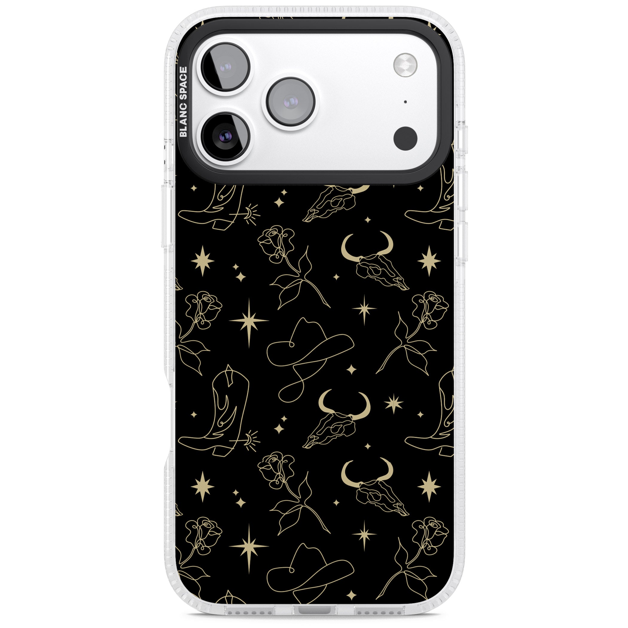 Celestial West Pattern iPhone 17 Pro Impact Air Clear Phone Case