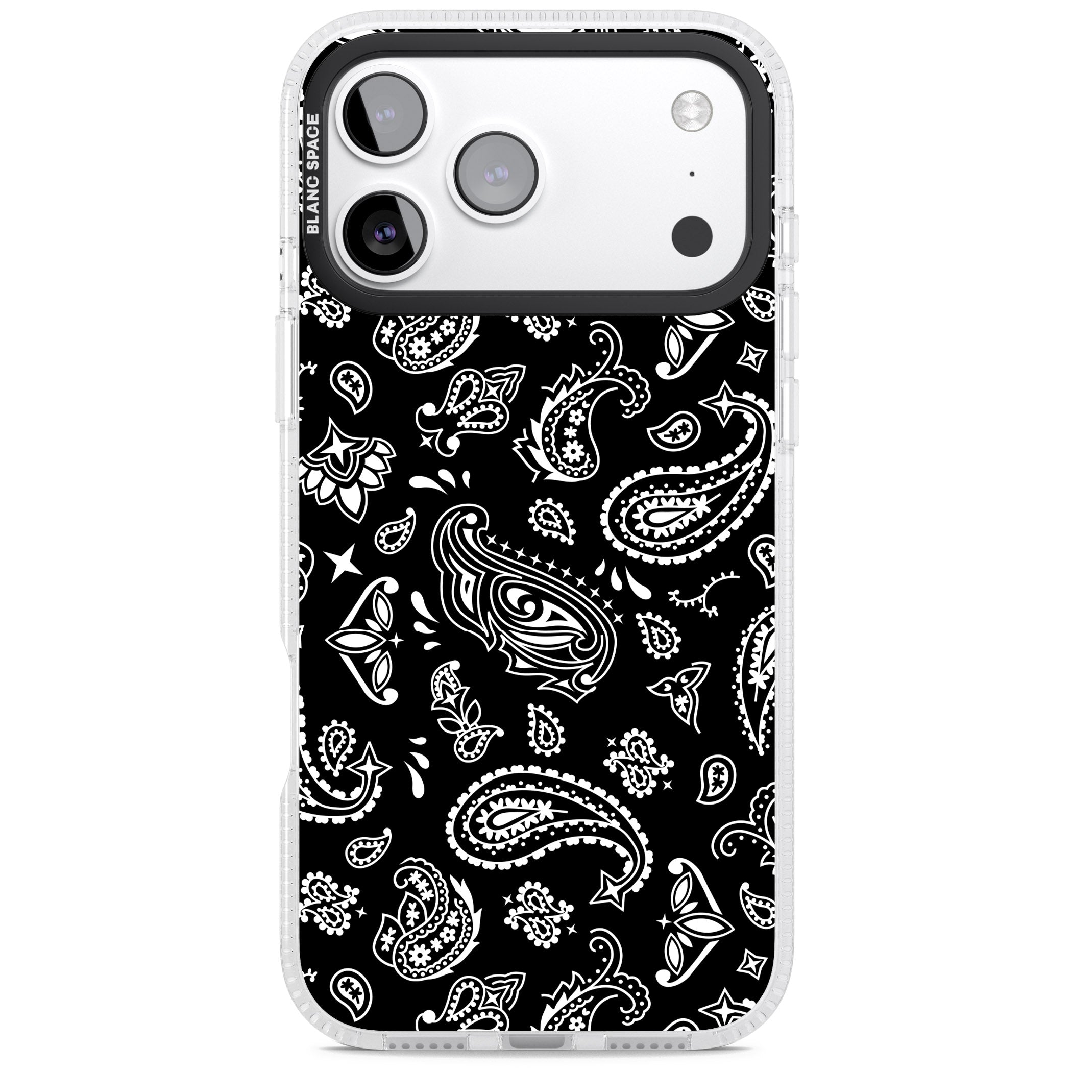 Black Bandana iPhone 17 Pro Impact Air Clear Phone Case