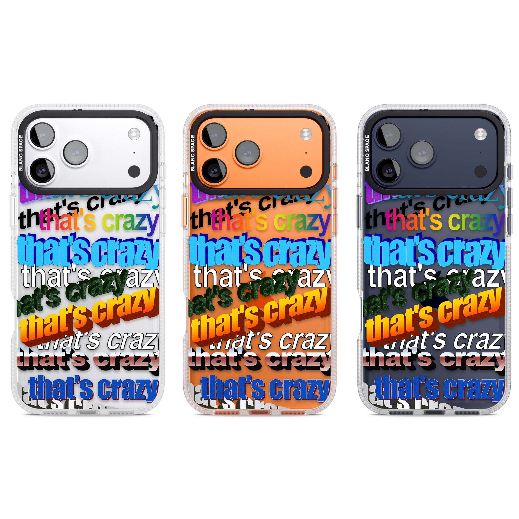 That'S Crazy Typography iPhone 17 Pro Impact Air Clear Phone Case APT Impact Protection