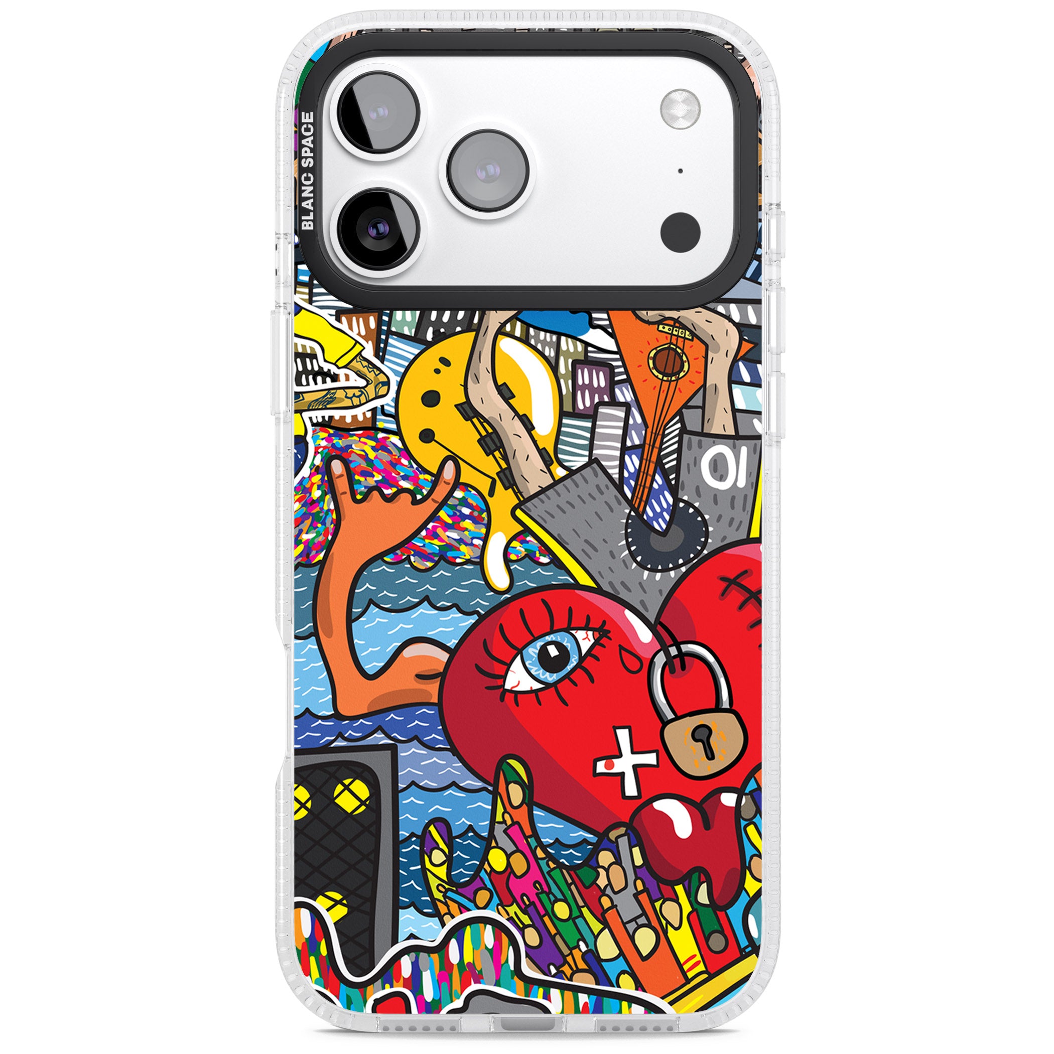 Crowd Tsunami iPhone 17 Pro Impact Air Clear Phone Case