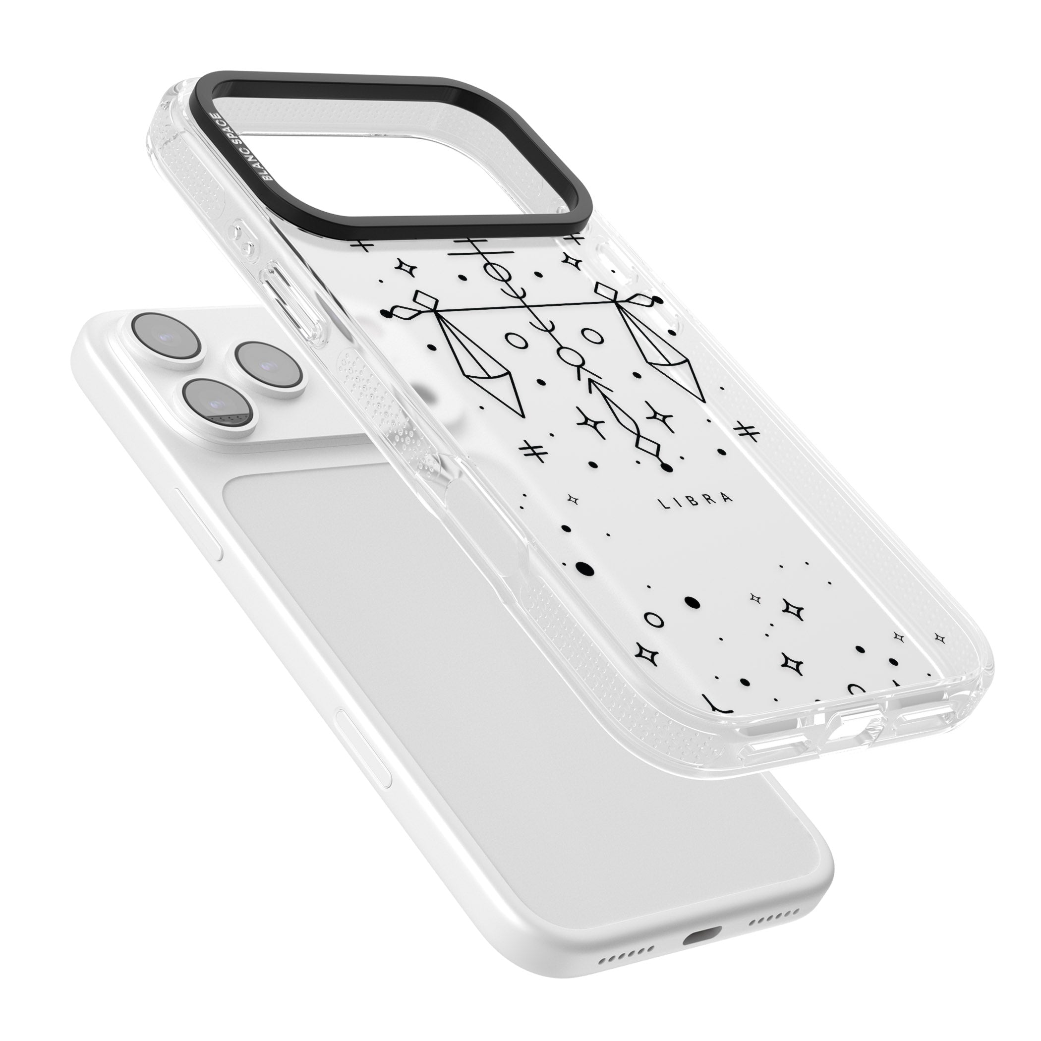 Libra Abstract Zodiac iPhone 17 Pro Impact Air Clear Phone Case Colours