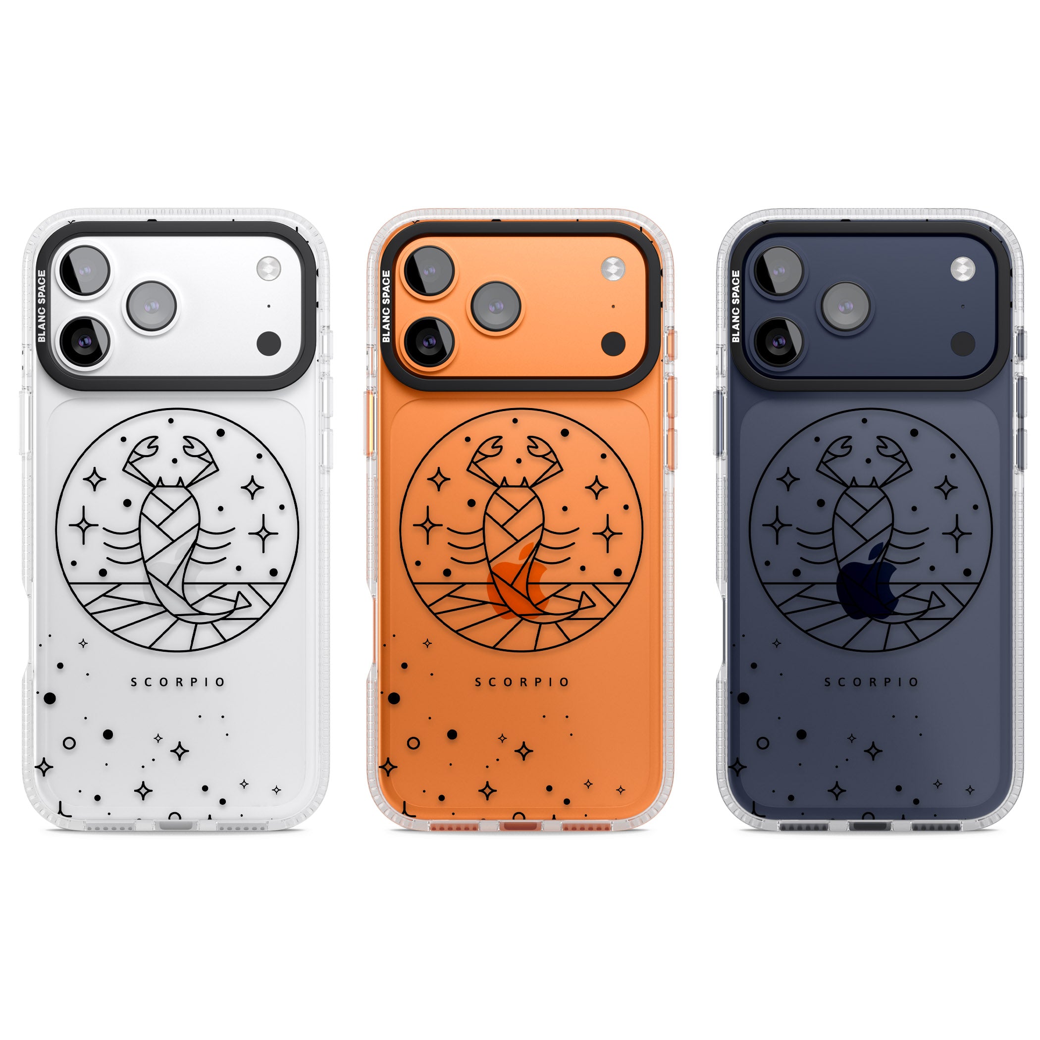 Scorpio Emblem Cosmic Design iPhone 17 Pro Impact Air Clear Phone Case APT Impact Protection
